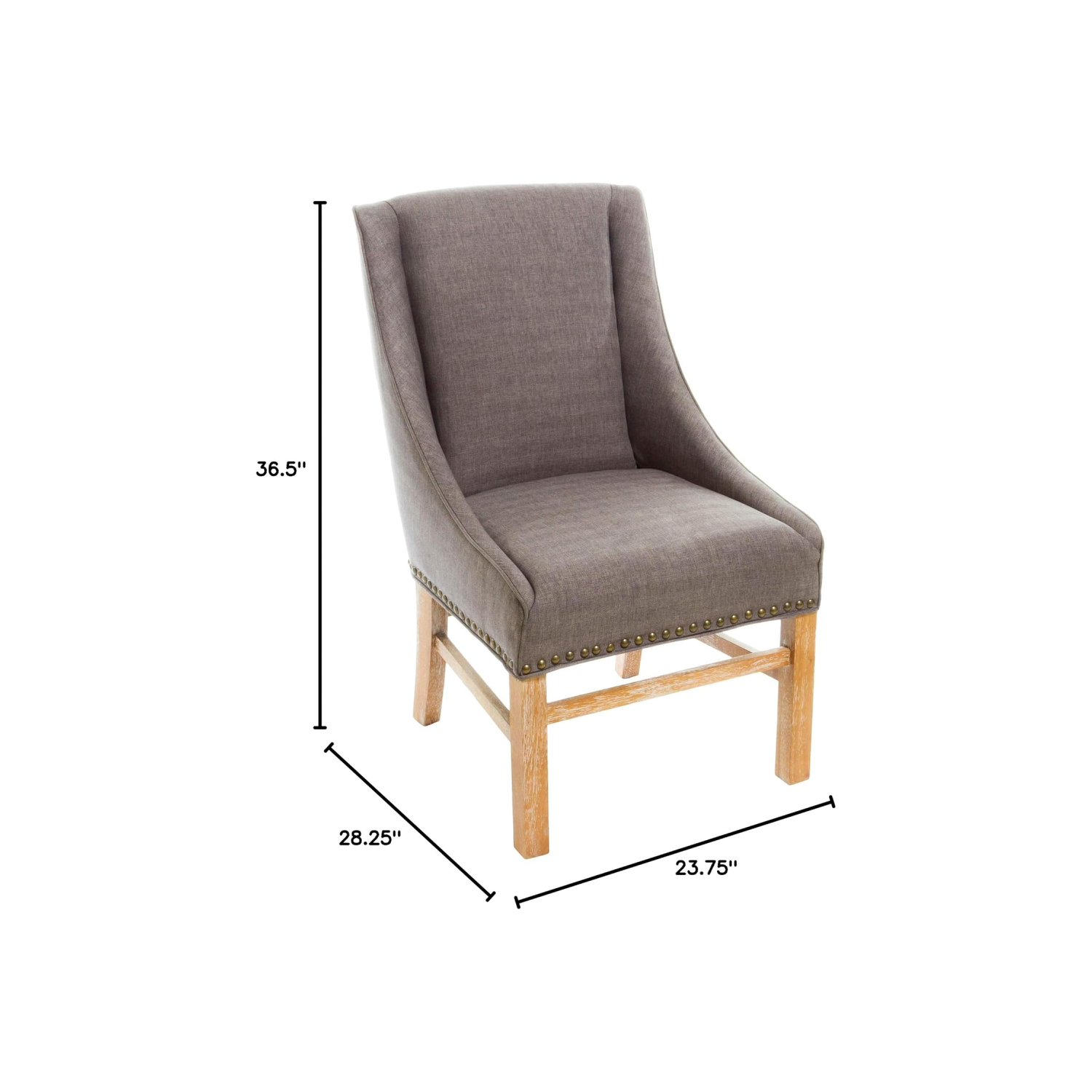 Chaise de salle à manger rembourrée YOULIGHTS, chaise de salle à manger contemporaine avec revêtement en peluche, pattes fuselées, bordure cloutée et