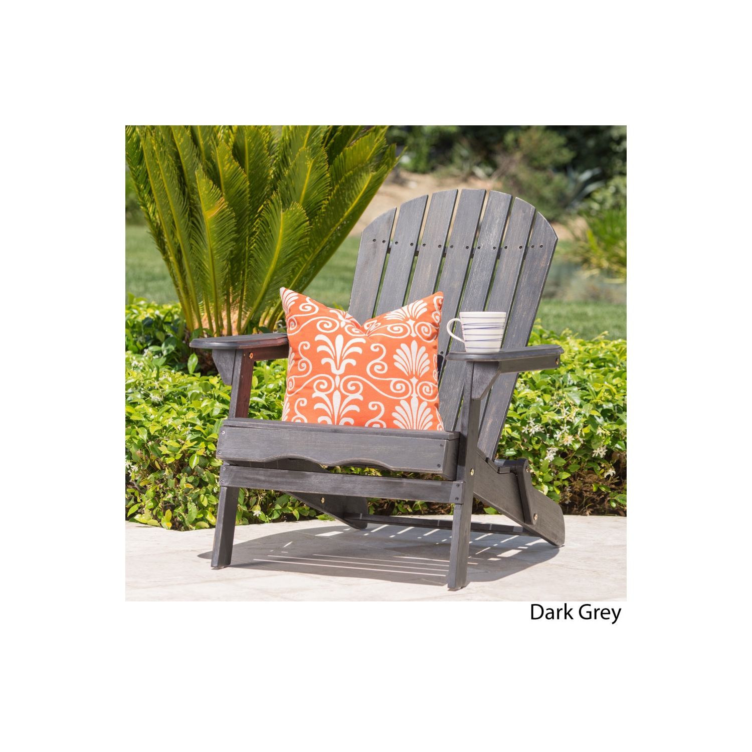 YOULIGHTS – Chaise Adirondack d'extérieur, chaise de jardin étanche en acacia, chaise pliante pour patio, jardin, extérieur