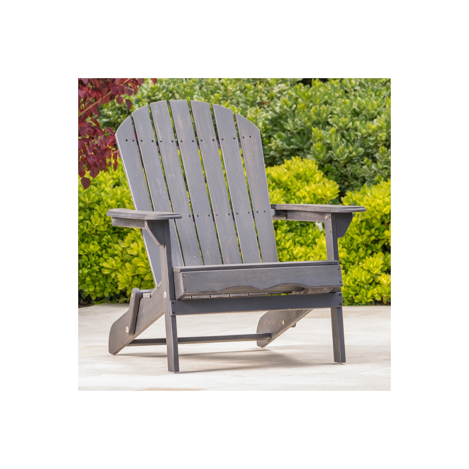 YOULIGHTS – Chaise Adirondack d'extérieur, chaise de jardin étanche en acacia, chaise pliante pour patio, jardin, extérieur