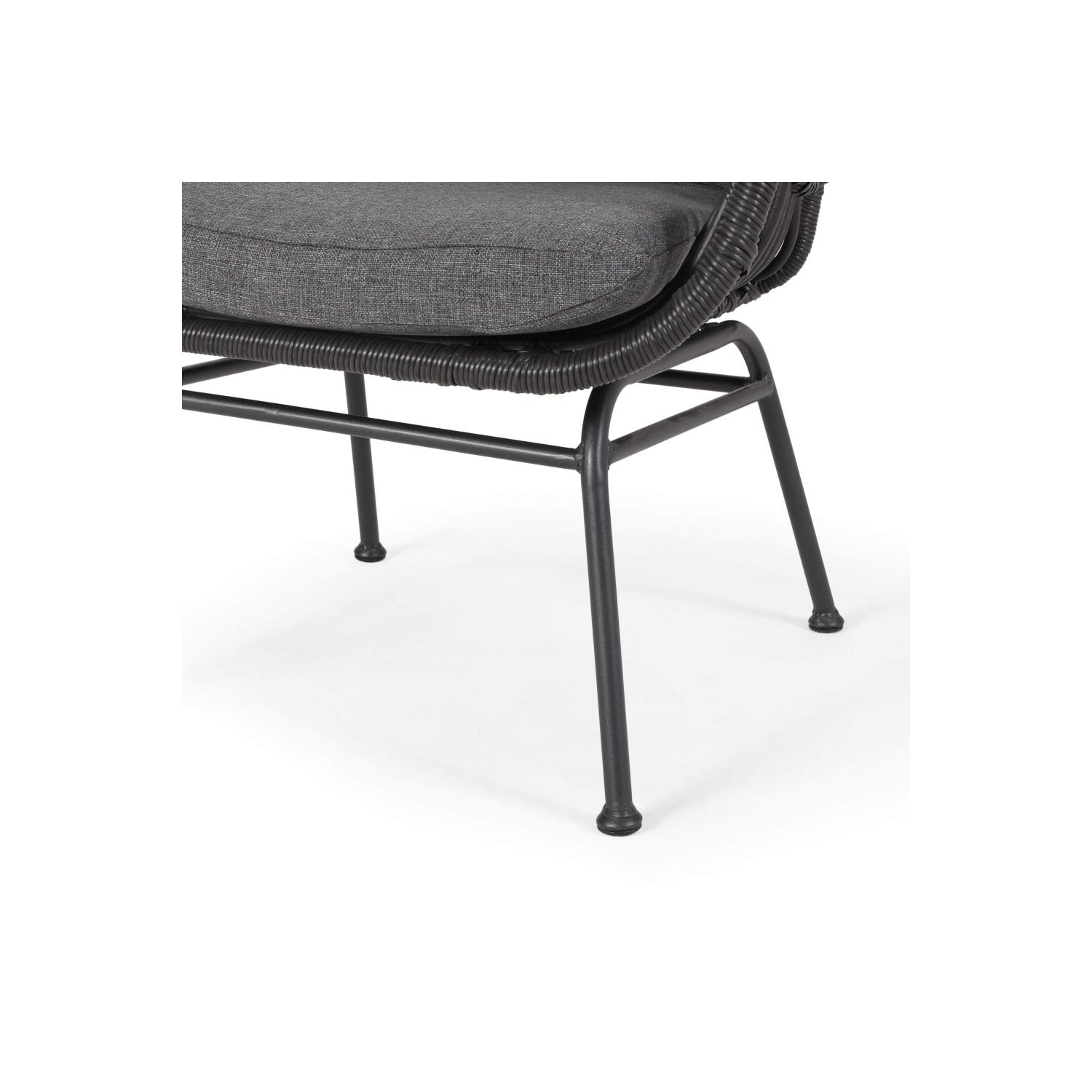 YOULIGHTS – Chaises de patio modernes pour l'extérieur, chaises en rotin tissé, chaises en rotin de polyester avec coussins et acier pour la véranda,