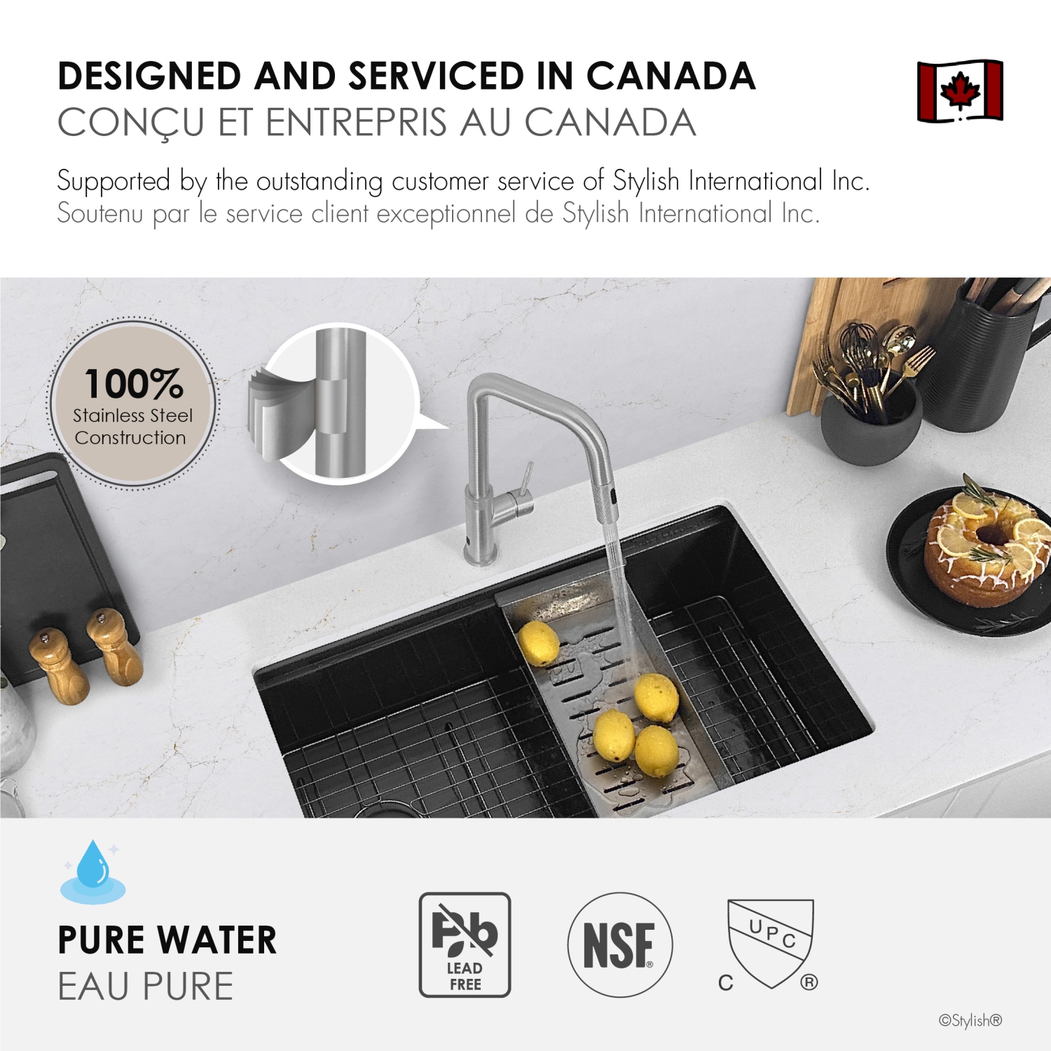Single Handle Stainless Steel Pull Down Touchless Kitchen Faucet K-150SM
