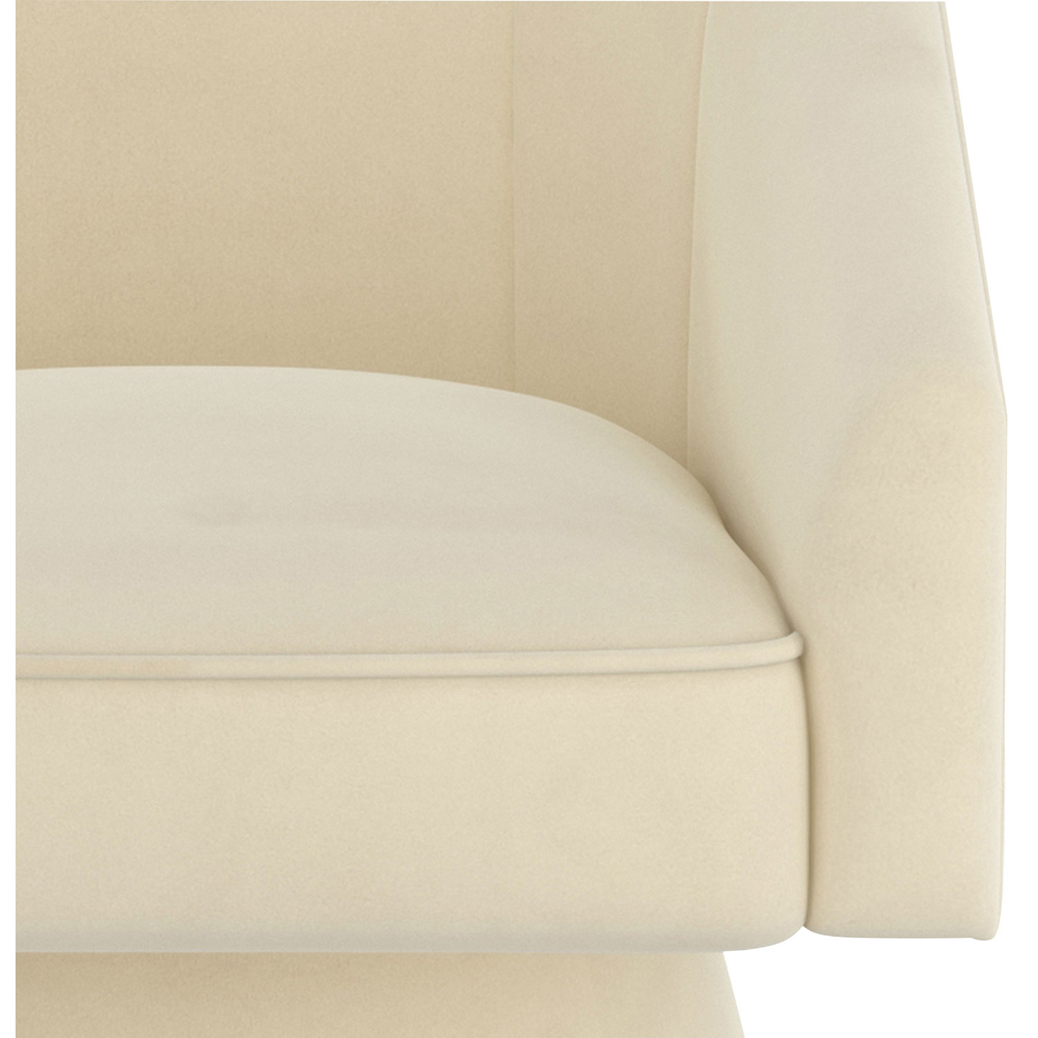 Fauteuil d'appoint en tissu Inspire - Ivoire
