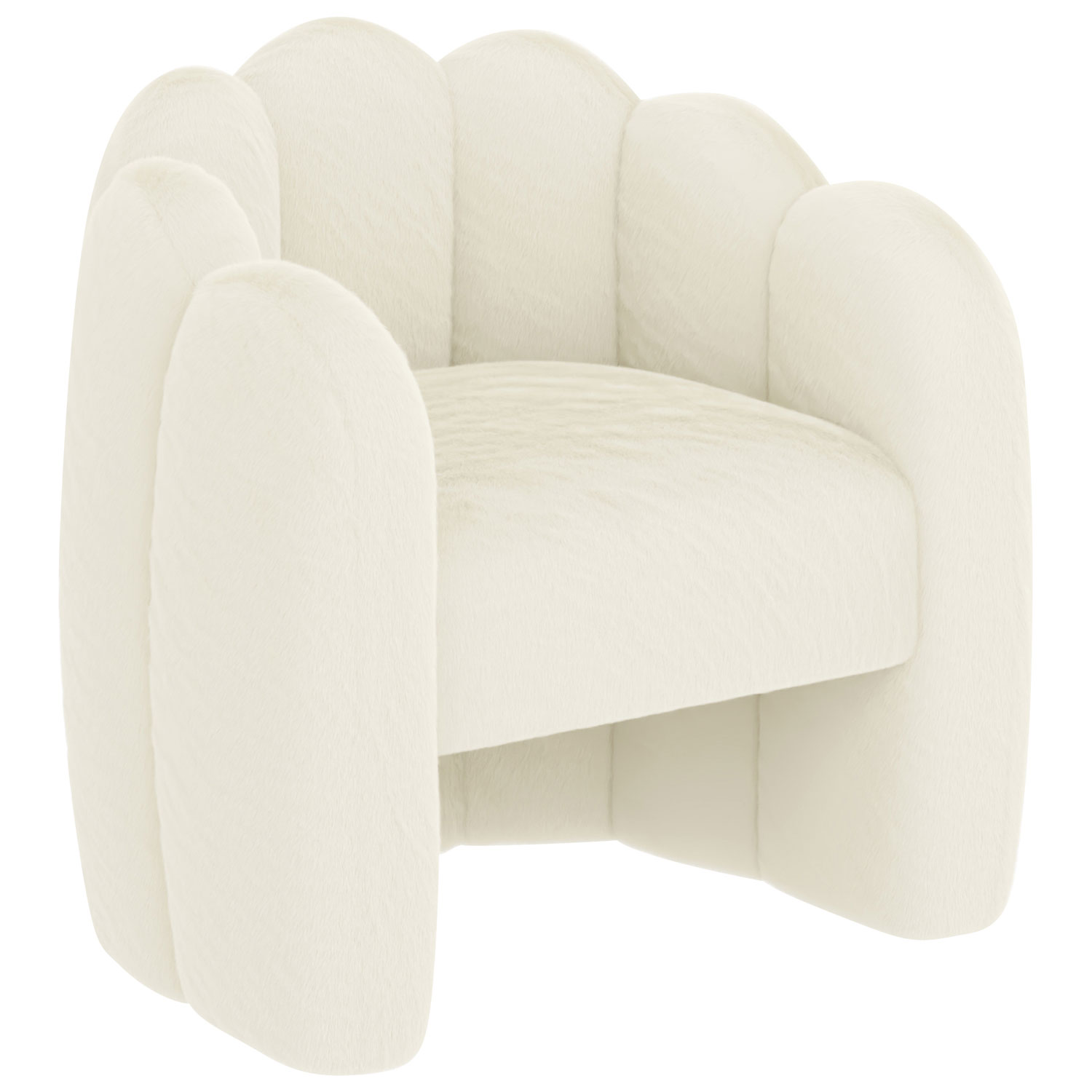 Inspire Fabric Accent Chair - Ivory