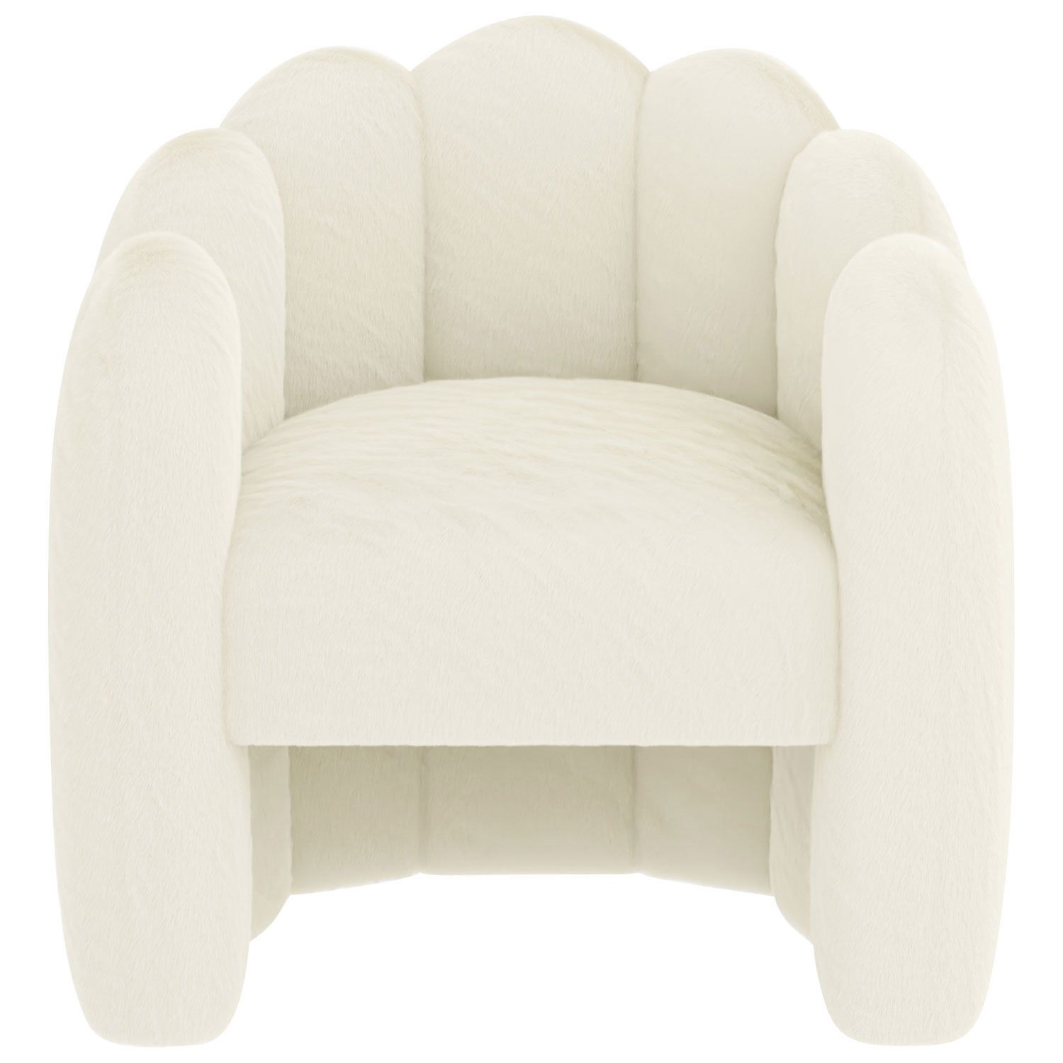 Inspire Fabric Accent Chair - Ivory