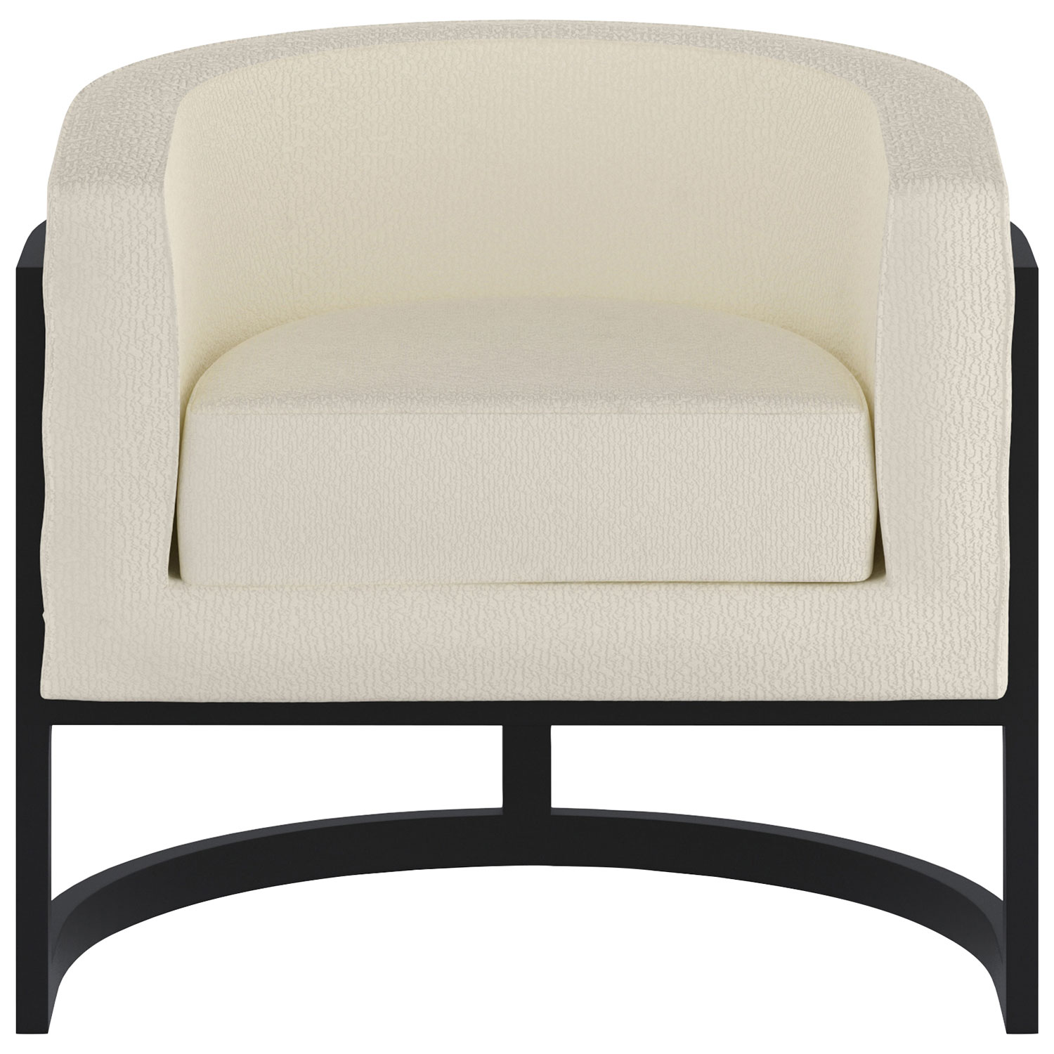 Inspire Contemporary Boucle Fabric Accent Chair - Ivory