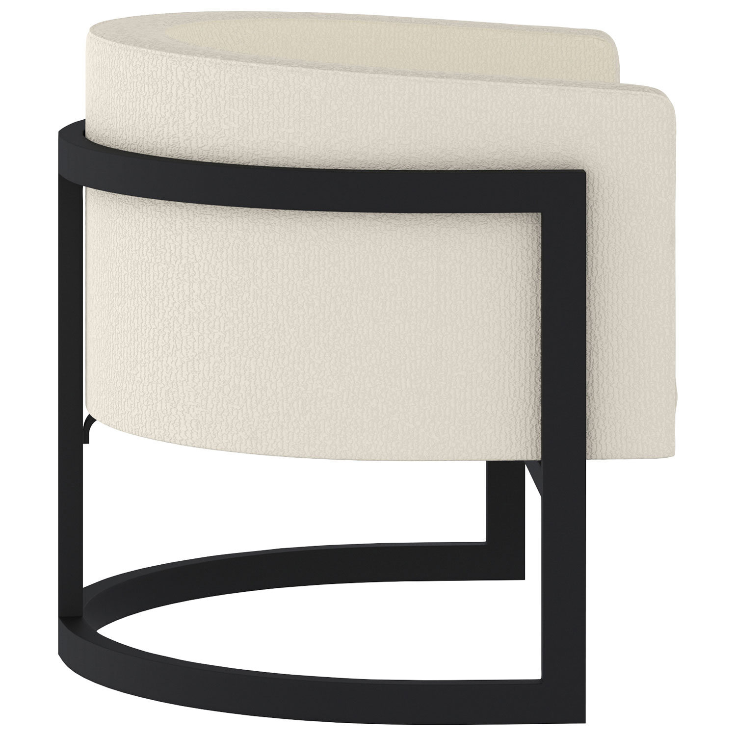 Inspire Contemporary Boucle Fabric Accent Chair - Ivory