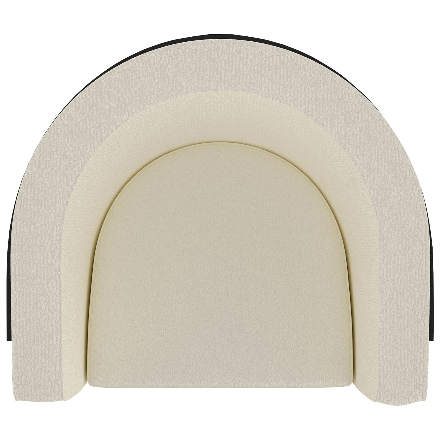 Inspire Contemporary Boucle Fabric Accent Chair - Ivory