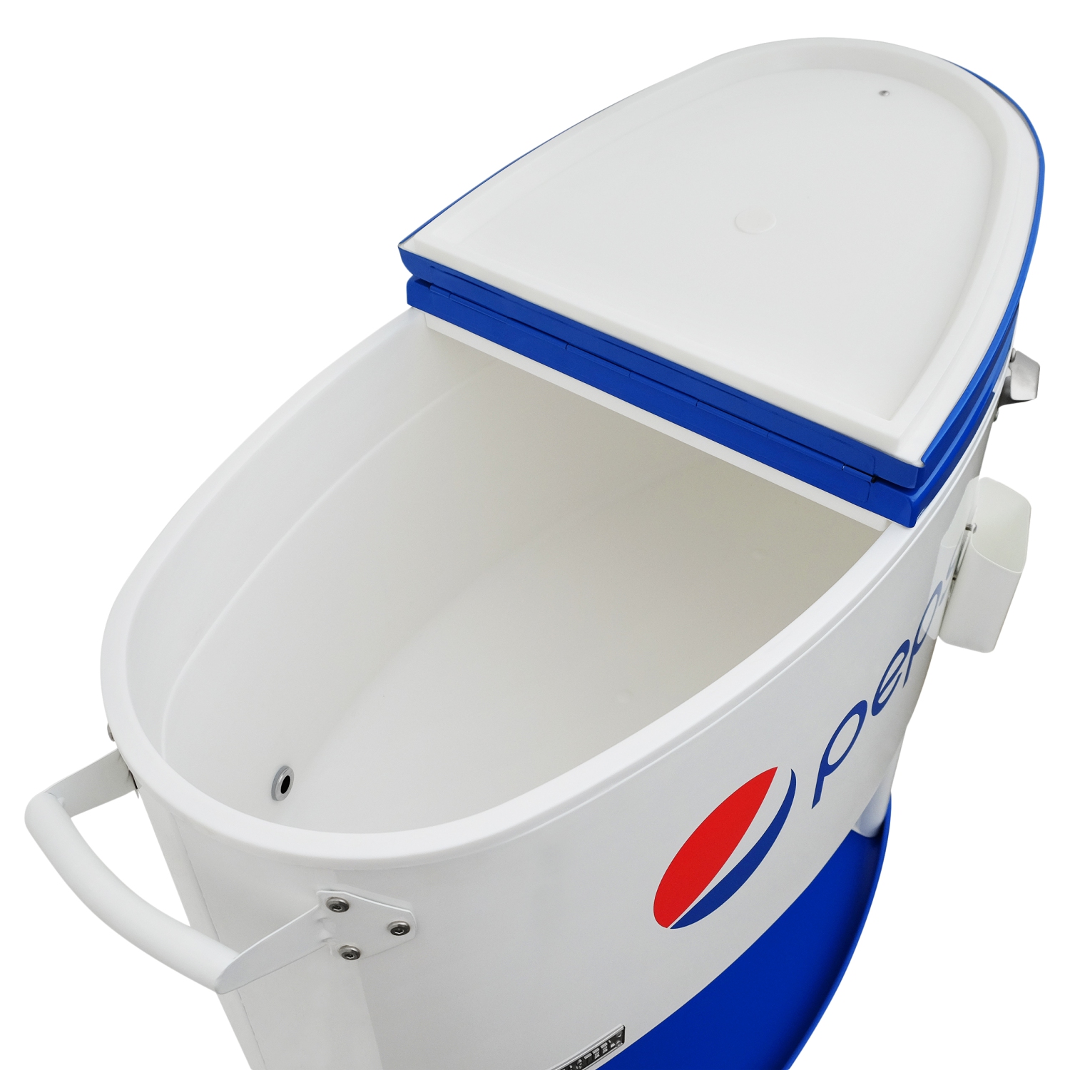 Permasteel -- 80QT Oval PEPSI Patio Cooler - WHITE