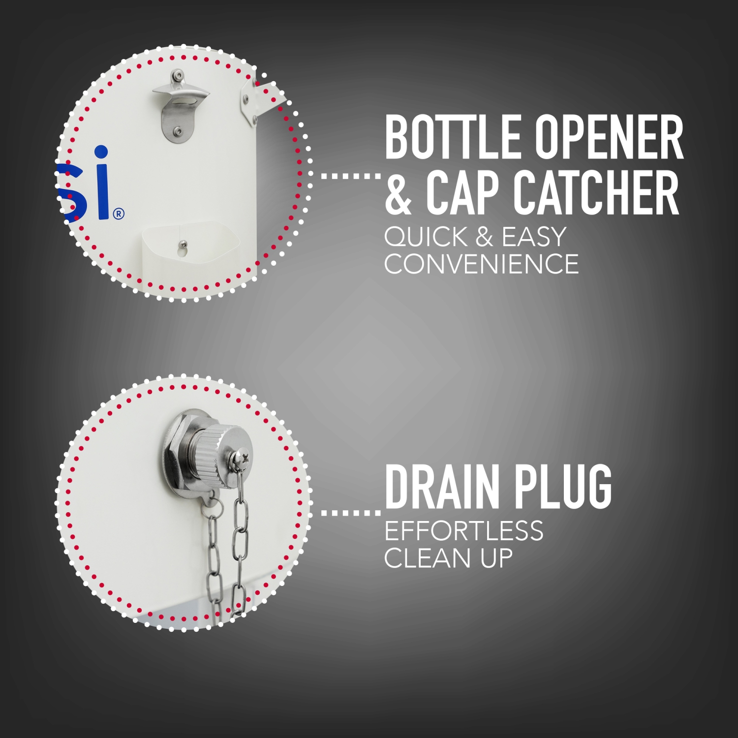 Permasteel -- 80QT Oval PEPSI Patio Cooler - WHITE