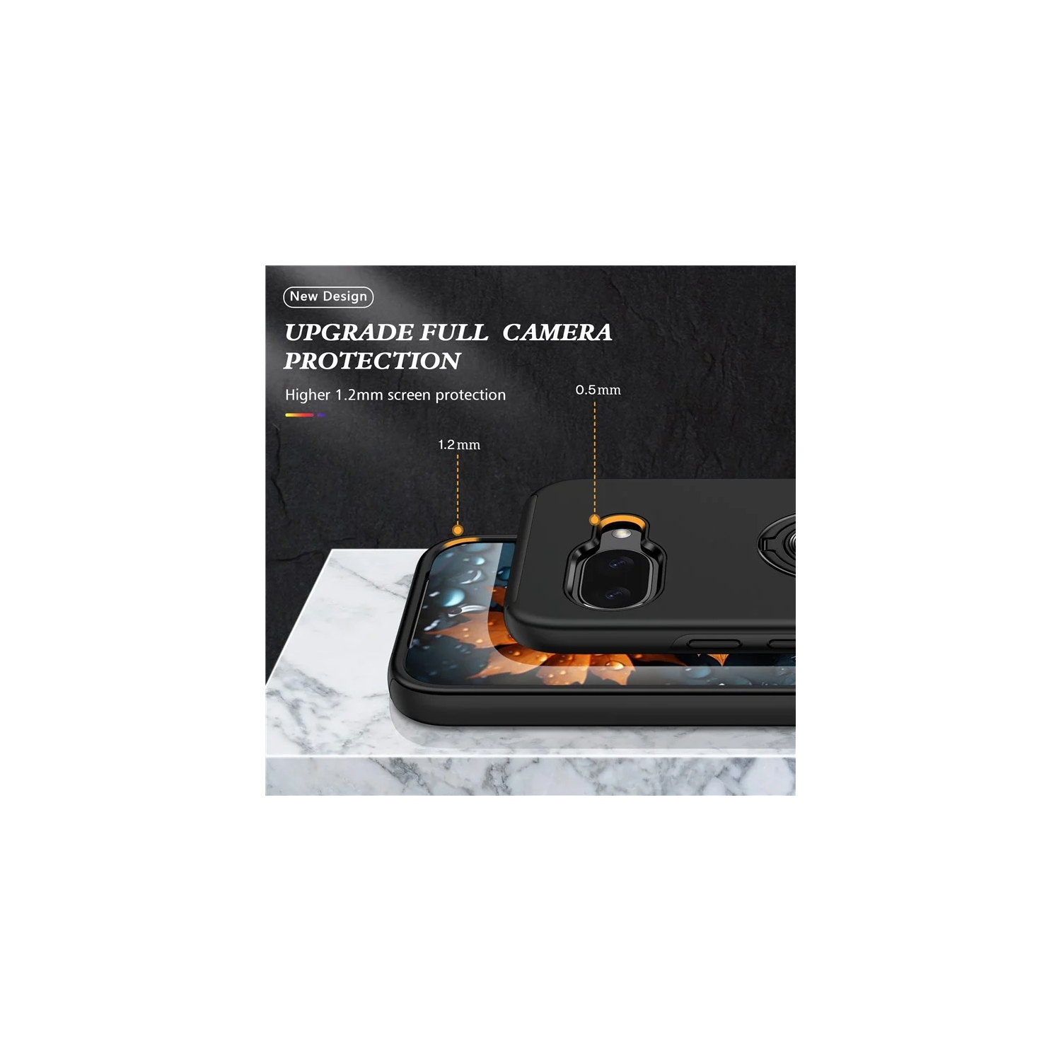 [CS] Hybrid Magnetic Kickstand Invisible Ring Case Cover for Google Pixel 9A, Midnight Green