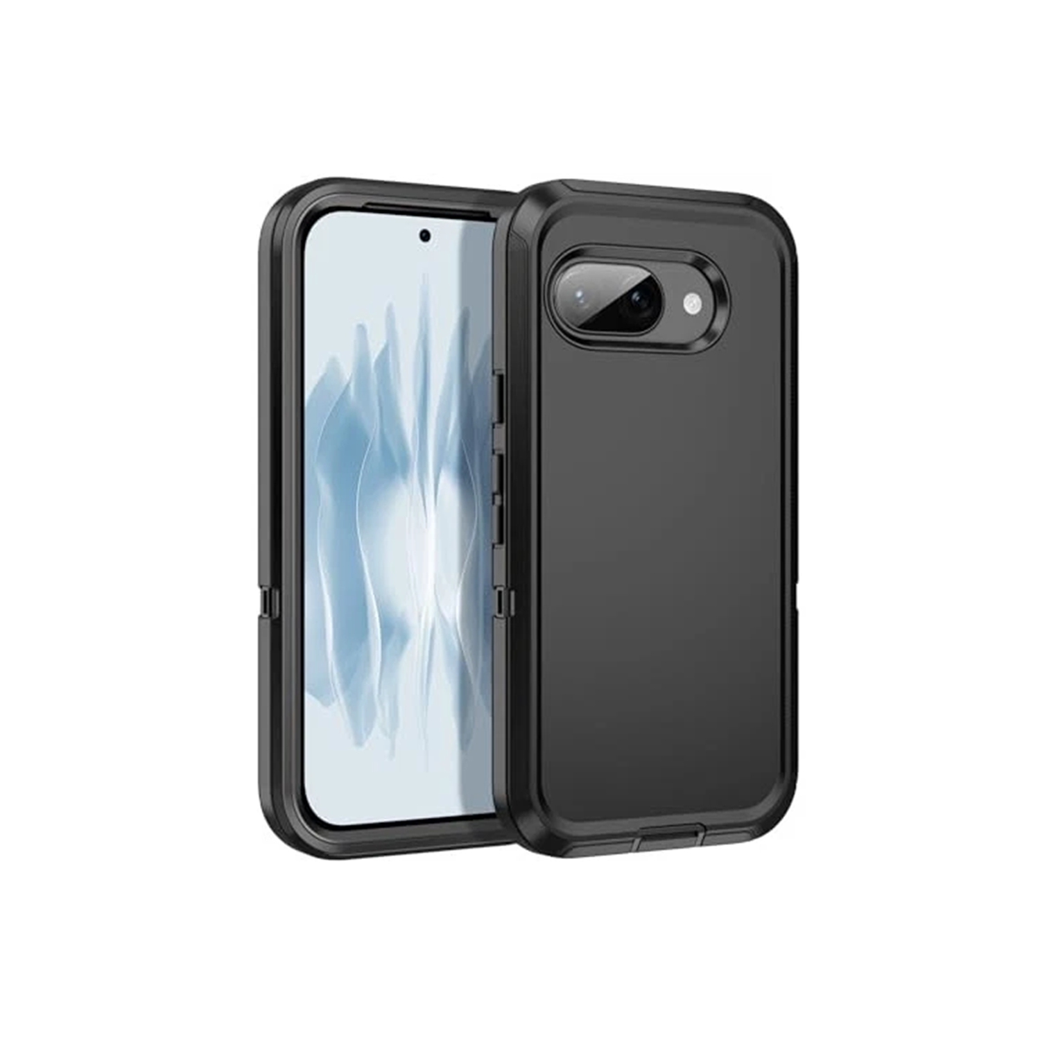 [CS] Triple 3 Layers Shockproof Heavy Duty Defender Hard Case for Google Pixel 9A, Black