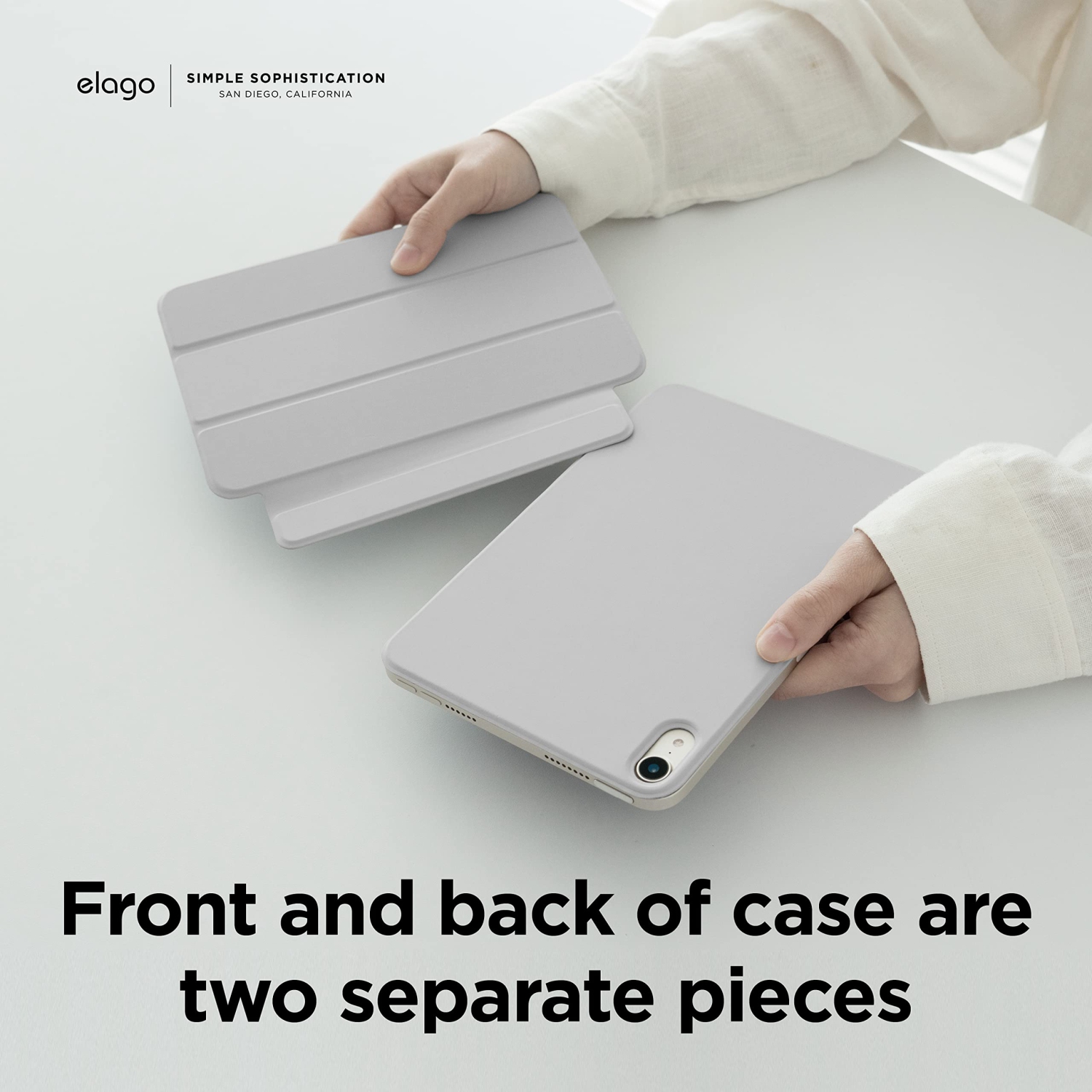 elago Case for iPad Mini A17 Pro, 6th Generation - iPad Case with Magnetic Attachment to Metal Materials, Compatible with Apple iPad Pencil and