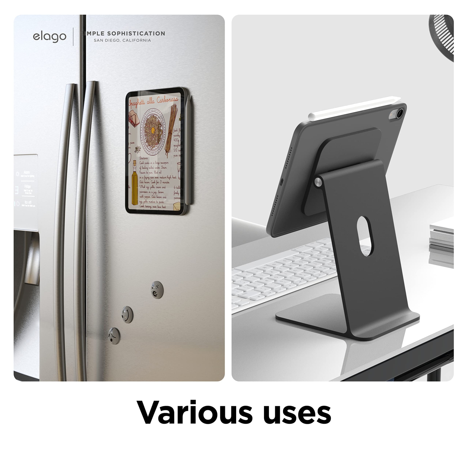 elago Case for iPad Mini A17 Pro, 6th Generation - iPad Case with Magnetic Attachment to Metal Materials, Compatible with Apple iPad Pencil and