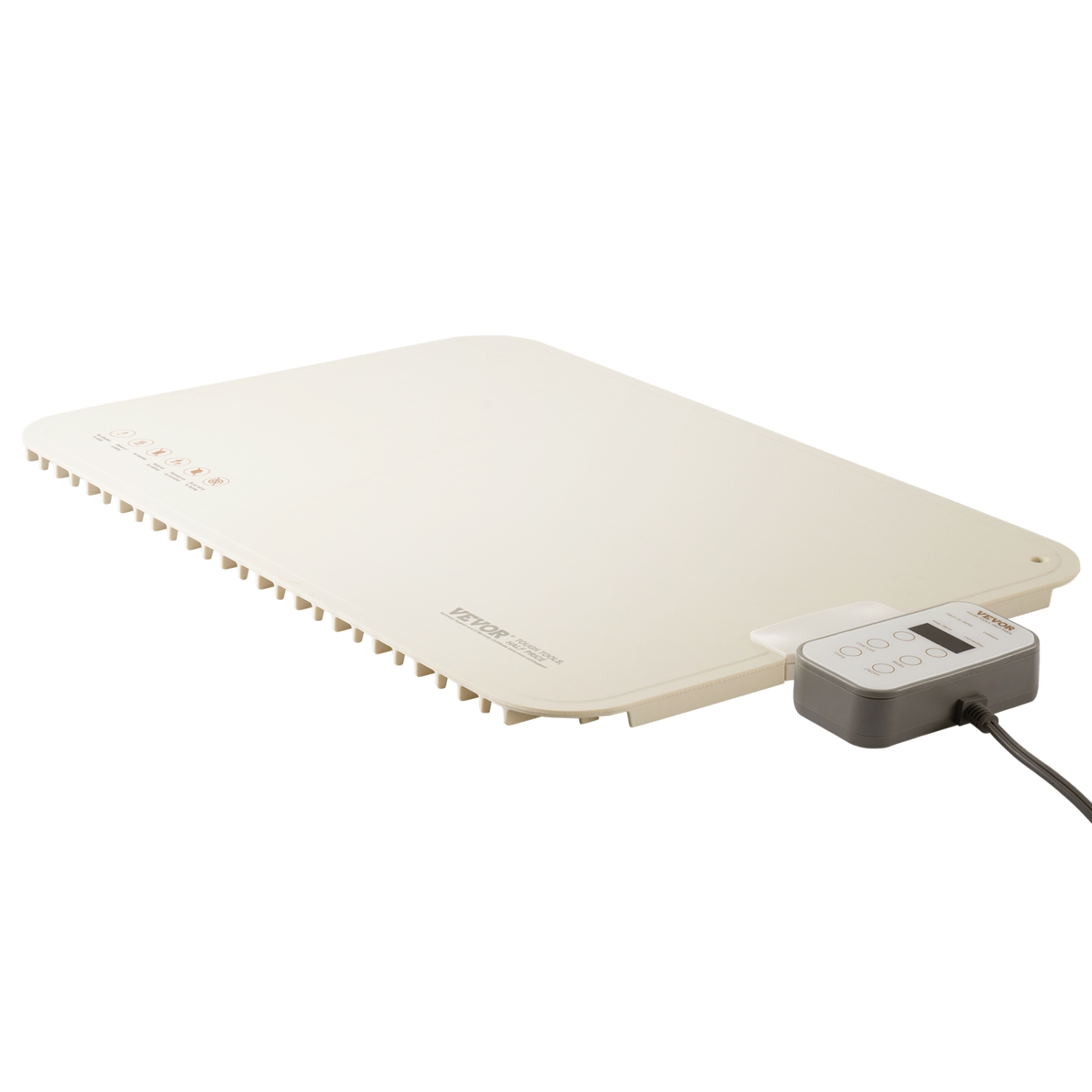 VEVOR Electric Warming Tray, Food Warming Mat, Rollable & Portable Silicone Food Warmer with 4 Adjustable Temperature Settings, Auto Shut-Off & Child