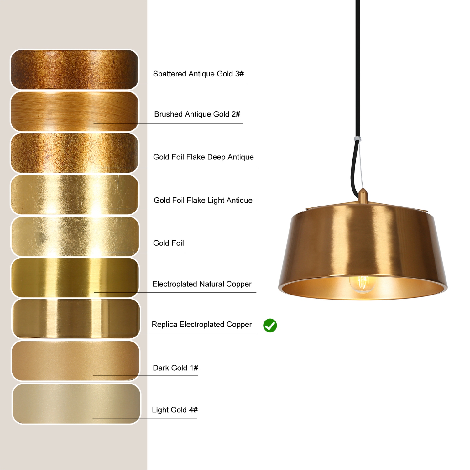 Tambour en laiton doré doré Uolfin Tambour Tambour moderne/contemporain Moyenne lampe suspendue pour îlot de cuisine