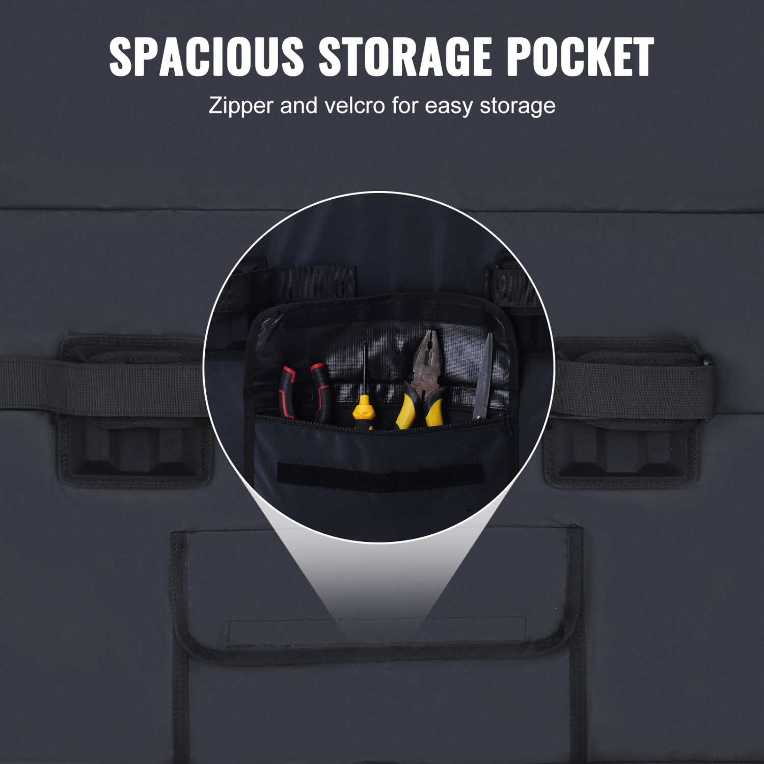 VEVOR 33" Tailgate Bike Pad, Truck Tailgate Pad Carry 2 Bikes, Tailgate Protection Pad with Reflective Strips and Tool Pocket, Universal Tailgate Pad