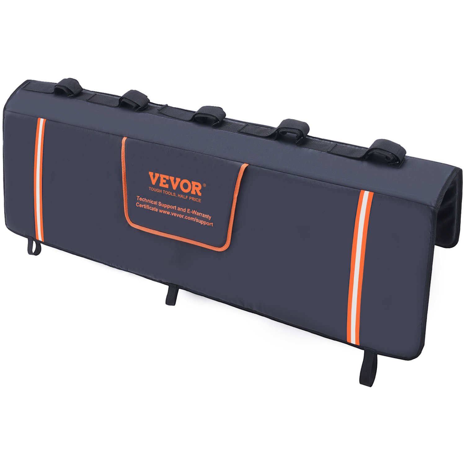 VEVOR 53" Tailgate Bike Pad, Truck Tailgate Pad Carry 5 Mountain Bikes, Tailgate Protection Pad with Reflective Strips, Tailgate Pad with Camera