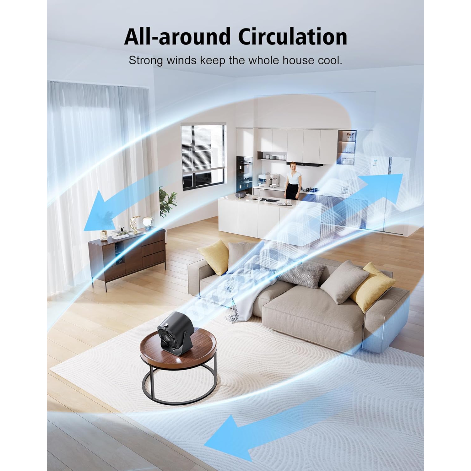 Desk Fan,Quiet Portable Fan,Air Circulator Fan with 100 Speeds,Digital Display Small Table Fas for Bedroom Office KitchenTravel Camping