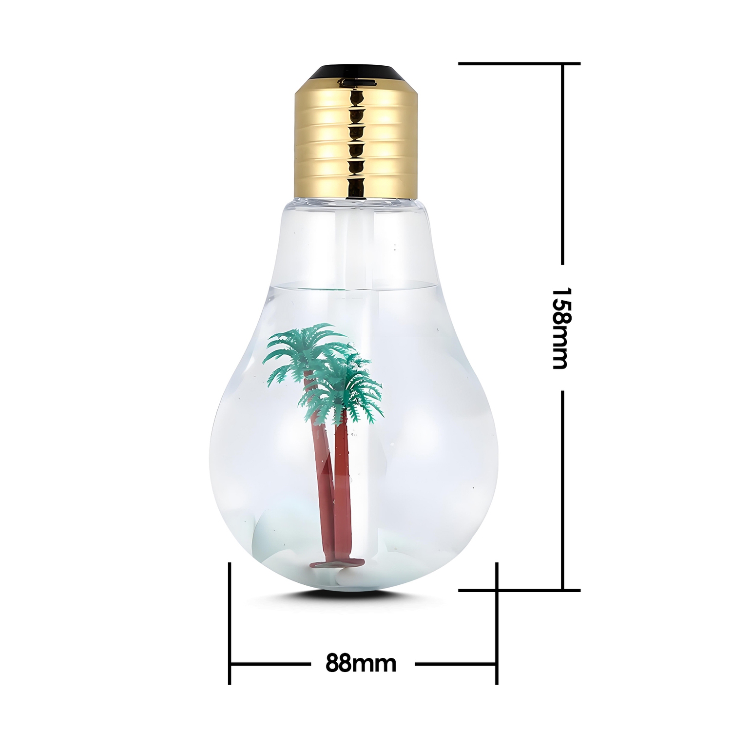 2 Pack Aromatherapy Diffusers, 400ml Colorful Light Bulb Air Humidifier Essential Oil Diffuser Atomizer Freshener Mist sprayer