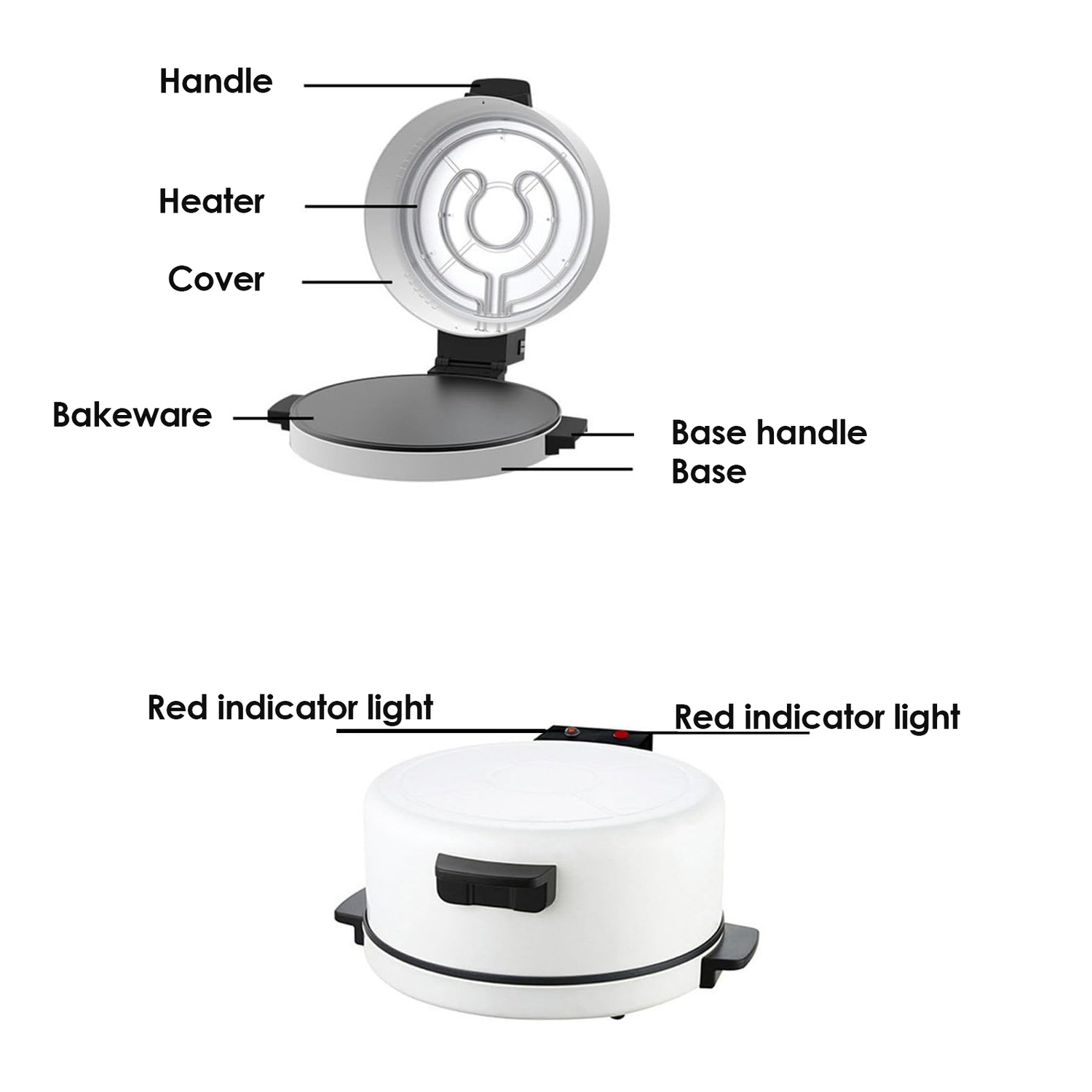 Machine à pizza domestique Machine à steak Grille-pain Plaque à pizza électrique Four Machine à pain 30&nbsp;cm