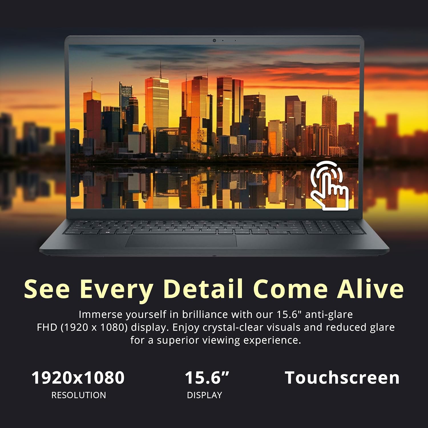 Dell Inspiron 15.6" Anti-Glare FHD Touchscreen Laptop, AMD Ryzen 7 7730U, 672GB Storage(512GB SSD+160GB Docking Station Set), 16GB DDR4 RAM,AMD