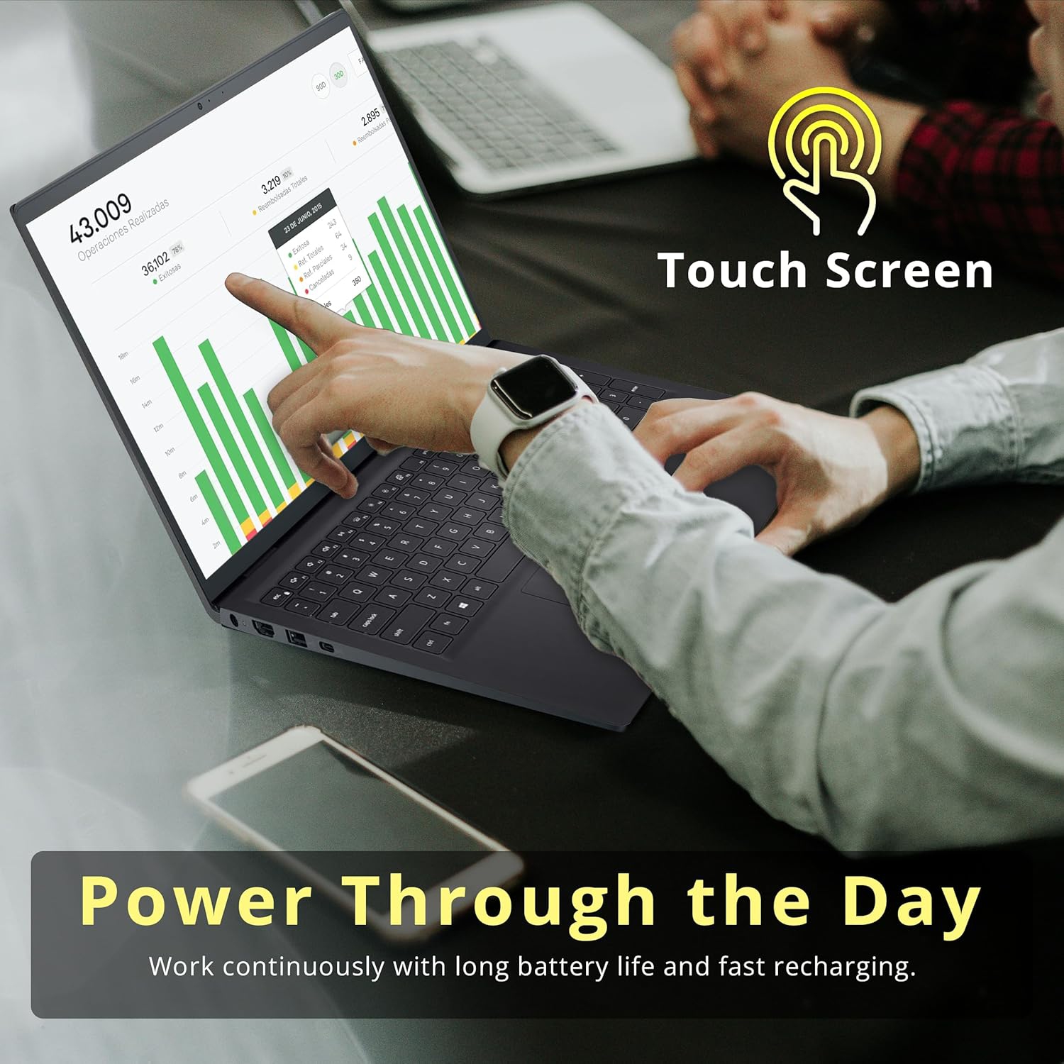 Dell Inspiron 15.6" Anti-Glare FHD Touchscreen Laptop, AMD Ryzen 7 7730U, 672GB Storage(512GB SSD+160GB Docking Station Set), 16GB DDR4 RAM,AMD