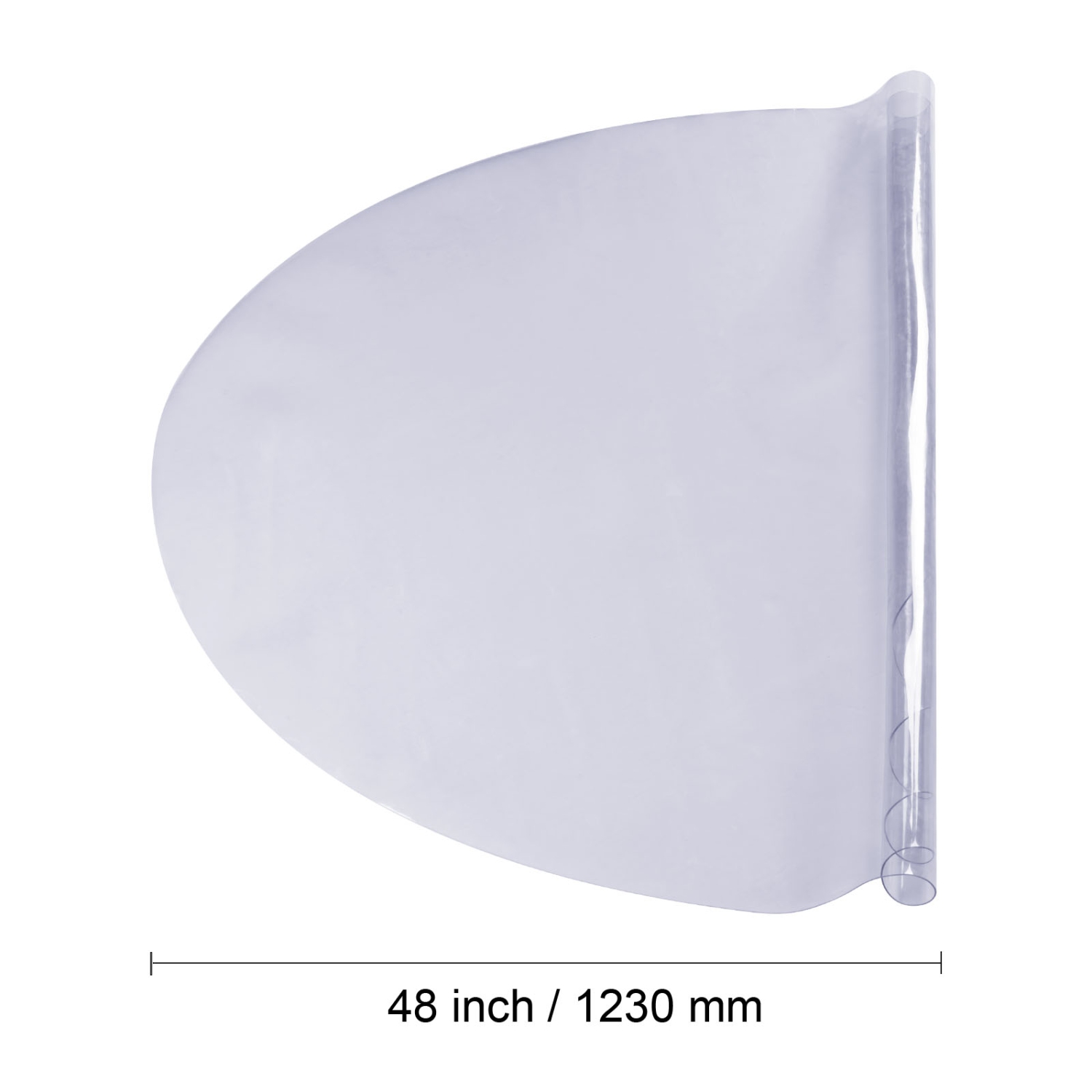 VEVOR 48 inch/1230 mm Clear Table Cover Protector, Round Table Cover, 1.5 mm Thick PVC Plastic Tablecloth, Waterproof Desktop Protector for Writing
