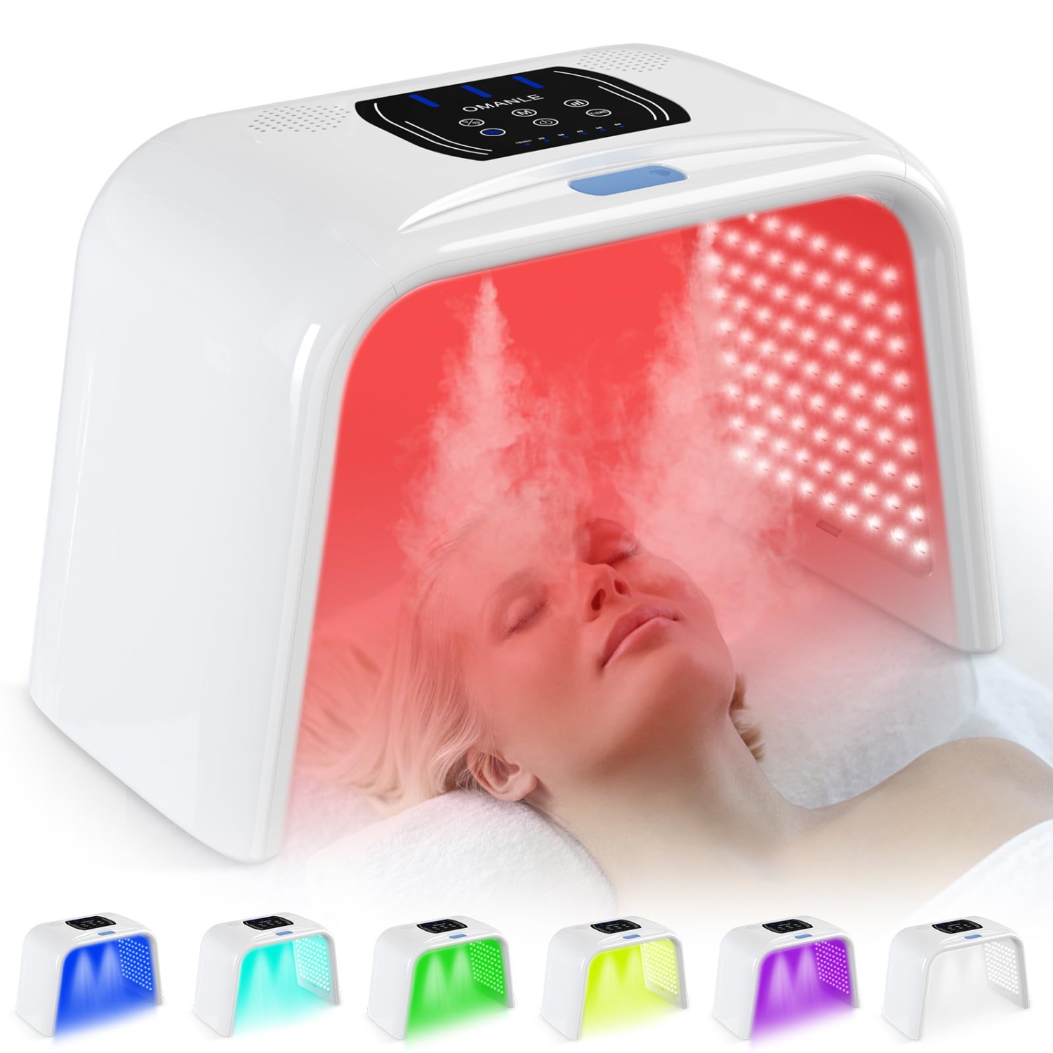 Red Light Therapy for Face Body with Spray 7 Color Led Face Mask for Beauty Salon Home Spa Body