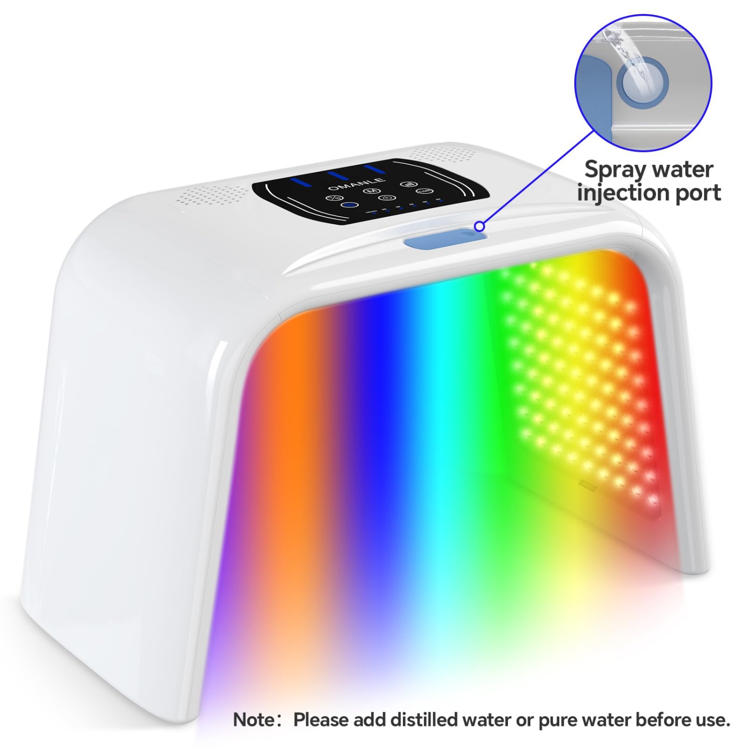 Red Light Therapy for Face Body with Spray 7 Color Led Face Mask for Beauty Salon Home Spa Body