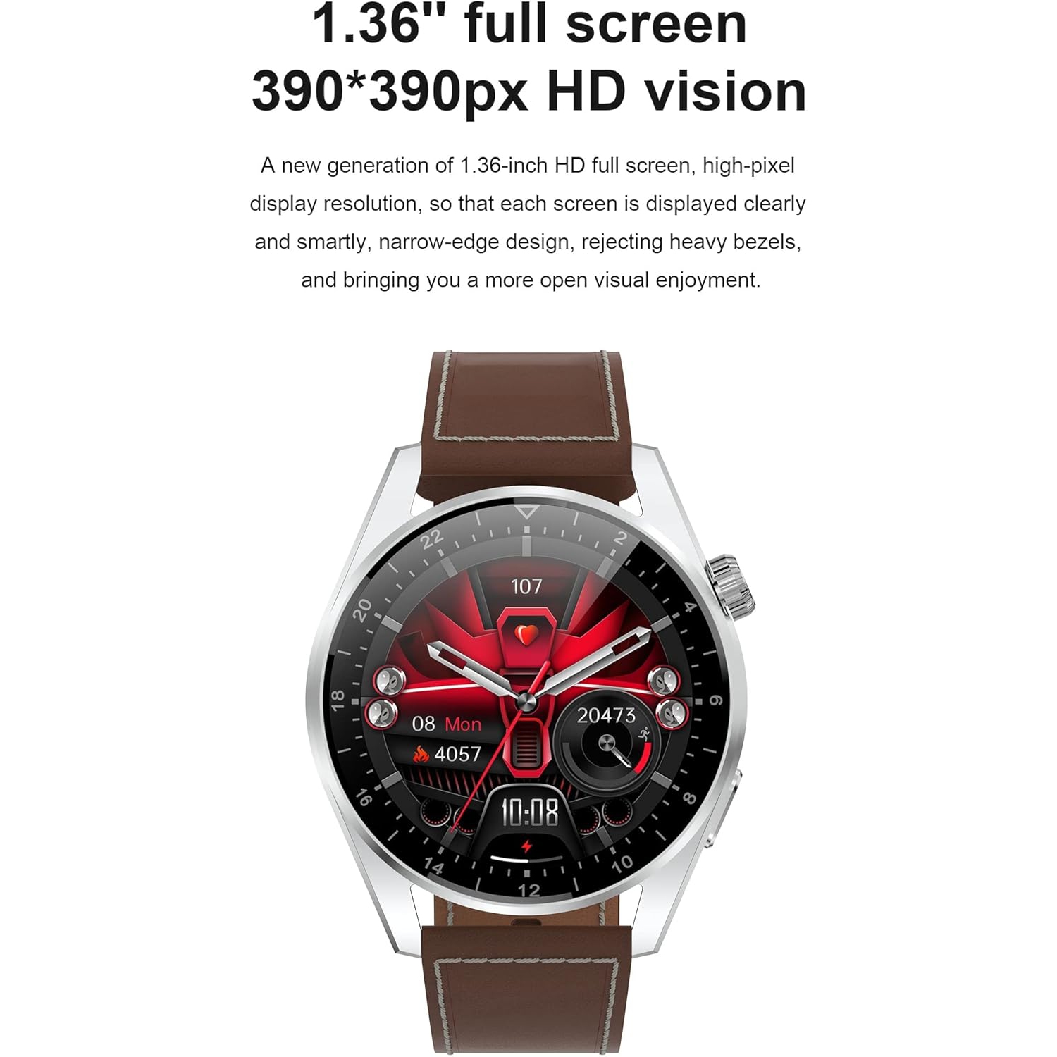 Smart Watch Fitness Tracker with Heart Rate Blood Pressure Sleep Monitor Pedometer Bluetooth Call IP68 Waterproof Activity Tracker