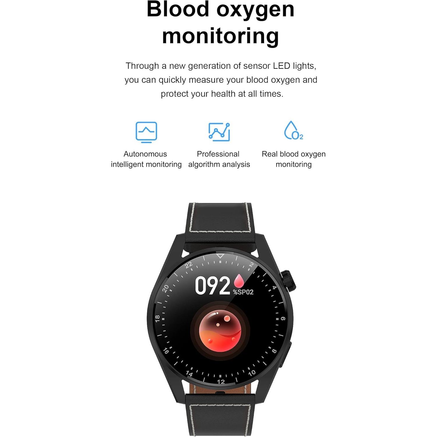 Smart Watch Fitness Tracker with Heart Rate Blood Pressure Sleep Monitor Pedometer Bluetooth Call IP68 Waterproof Activity Tracker