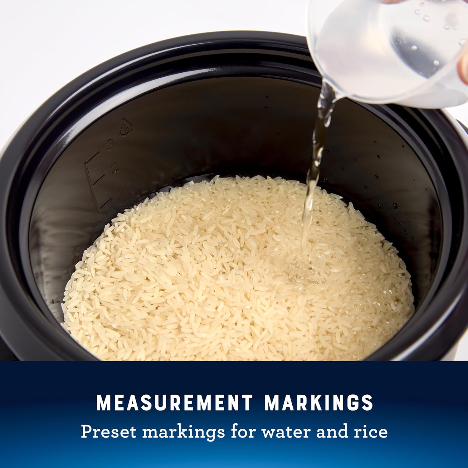 Oster 6-Cup Electric Rice Cooker with Automatic Keep Warm and Shut-Off Features