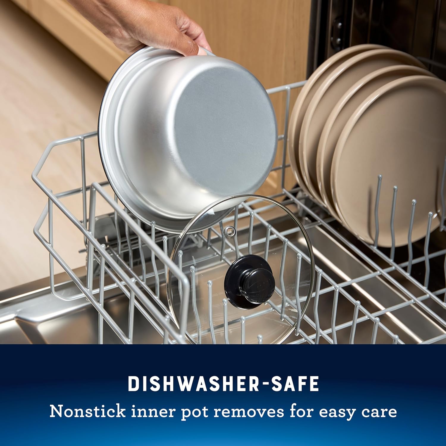 Oster 6-Cup Electric Rice Cooker with Automatic Keep Warm and Shut-Off Features