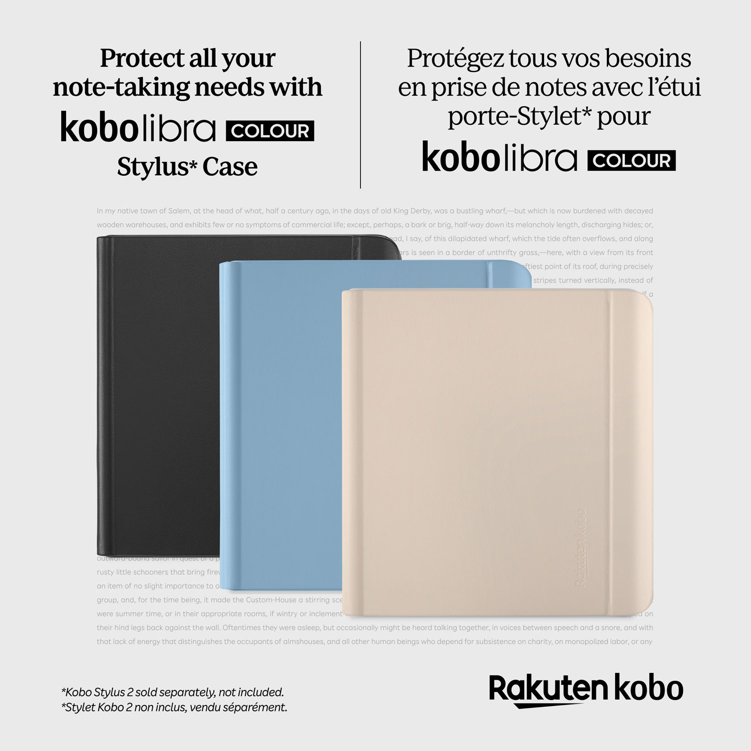 Étui Stylus pour Libra Colour de Kobo - Bleu crépuscule