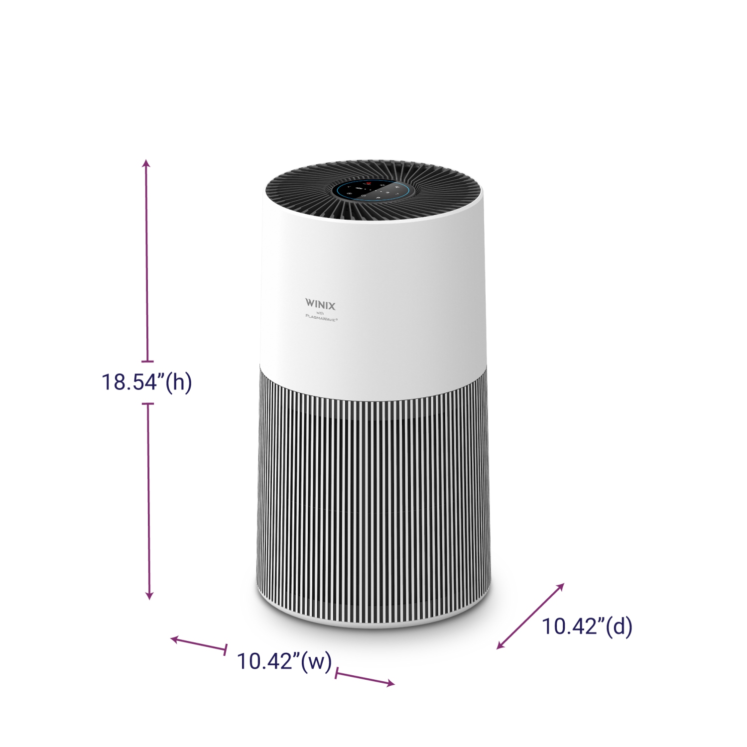 Remis à neuf - WINIX C610 - Grande pièce jusqu'à 1940 ft² en 1 heure avec moniteur de qualité de l'air, filtre HEPA véritable, filtre au charbon de