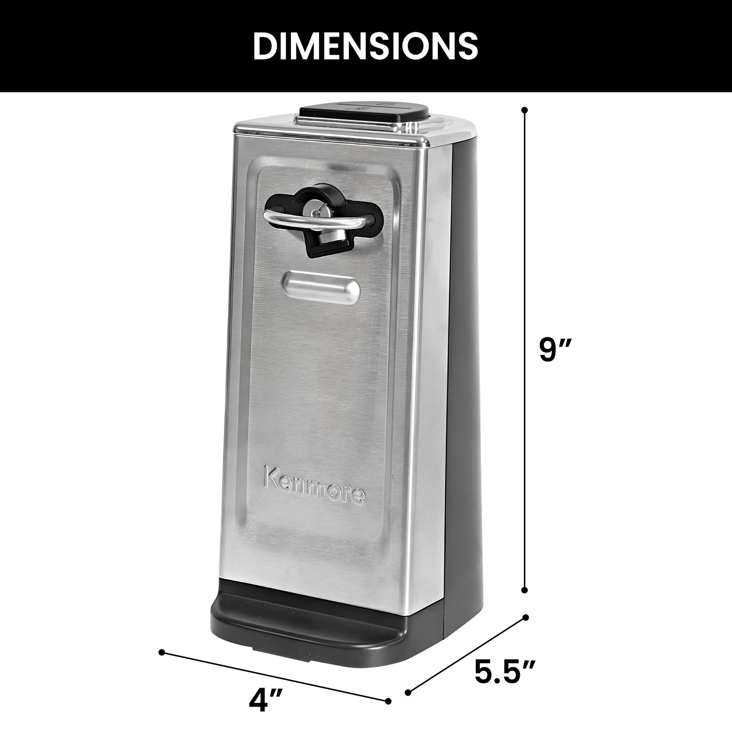 Kenmore Smooth-Edge Electric Automatic Can Opener - Stainless Steel