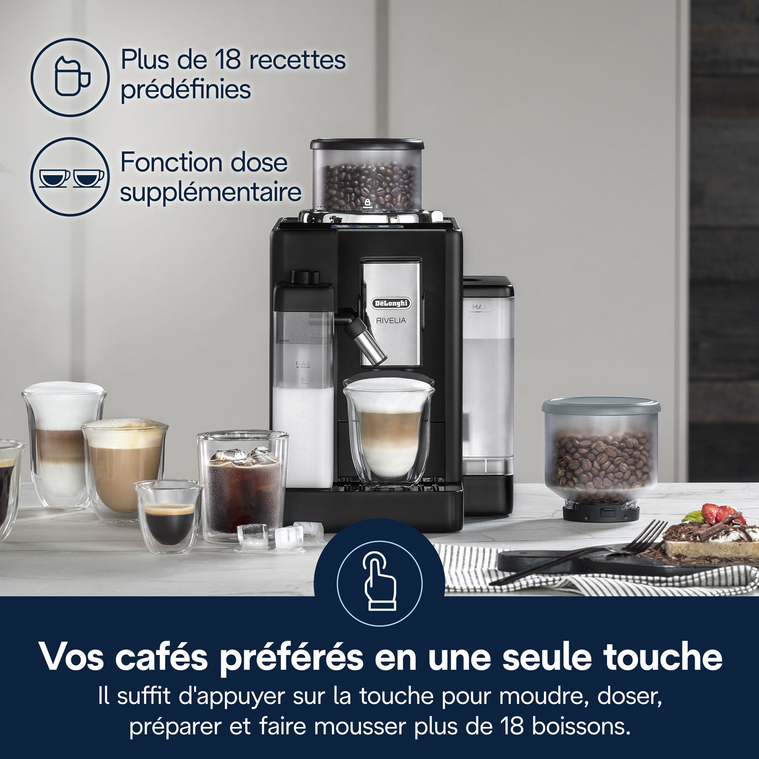 De'Longhi Rivelia Automatic Espresso Machine - Black