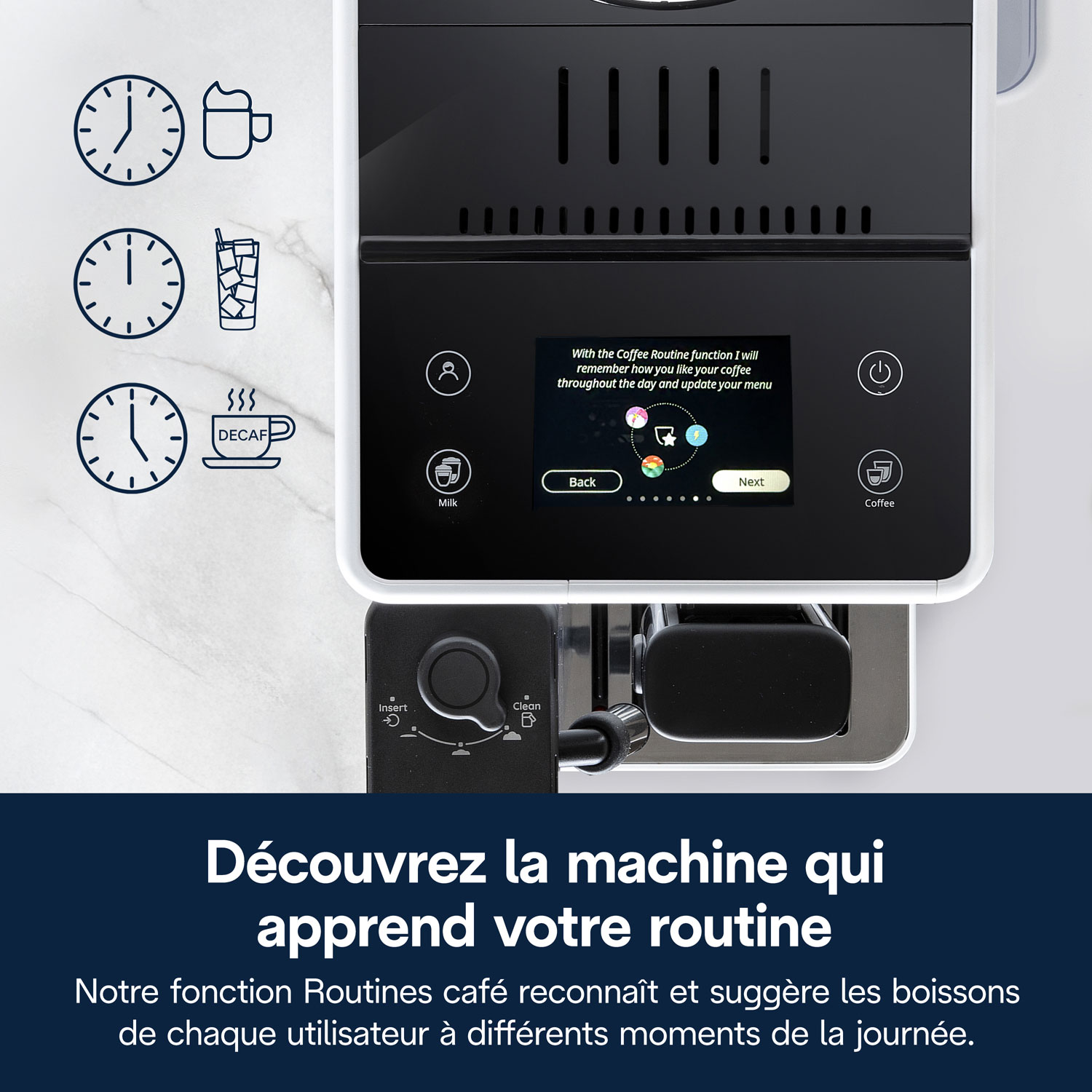 Machine à espresso automatique Rivelia de De'Longhi - Blanc - Partenaire de détail exclusif