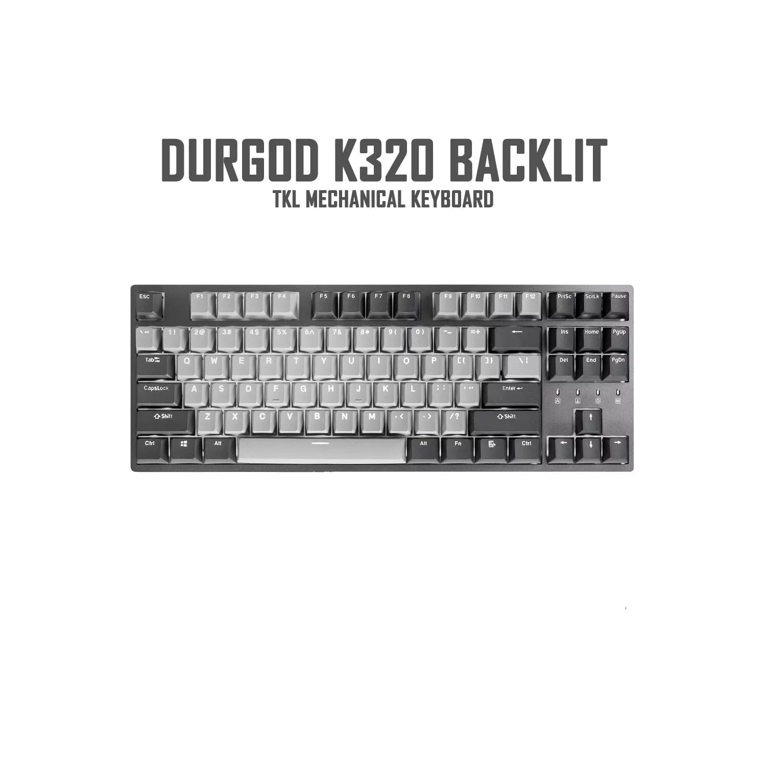 Durgod Taurus K320 White Backlit 87/104keys Mechanical Keyboard - - Brand New