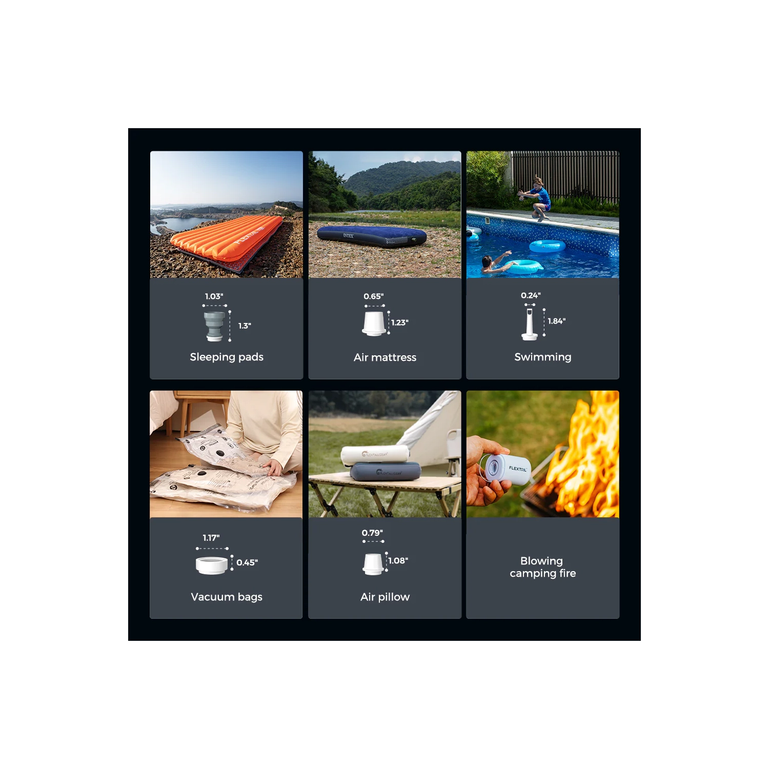 Tiny Pump 2X - Ultimate 3-in-1 Outdoor Pump with Camping Lamp