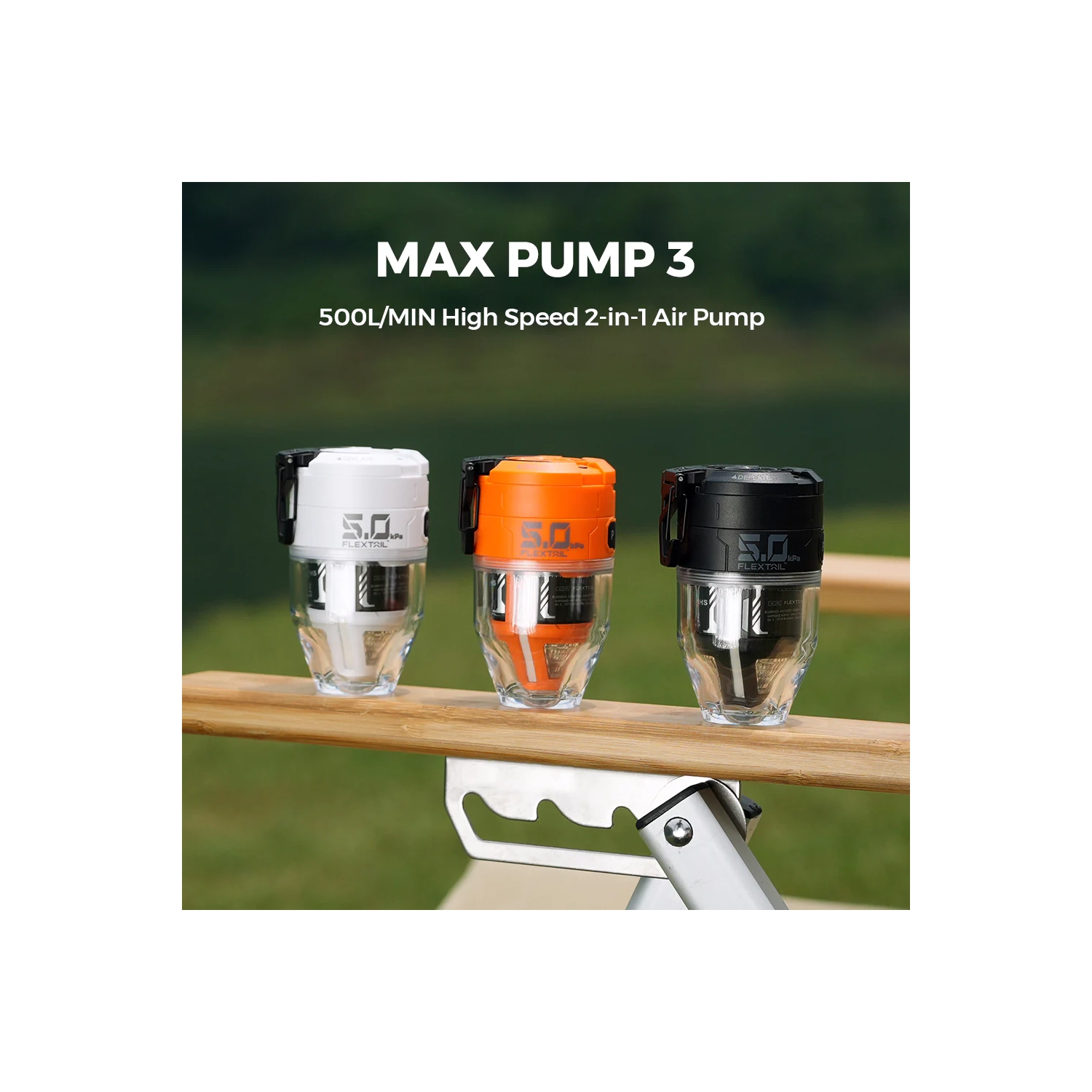 MAX PUMP 3 - High Speed 2-in-1 Rechargeable Air Pump
