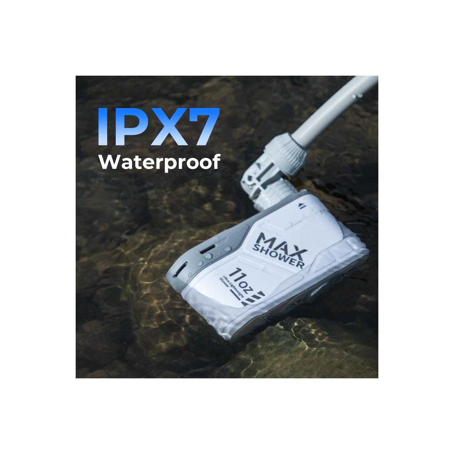 MAX Shower - Portable Shower for Camping, Rechargeable Outdoor Camping Shower, Portable Shower Pump for Hiking, Car wash, Pet Cleaning, Beach Vaca