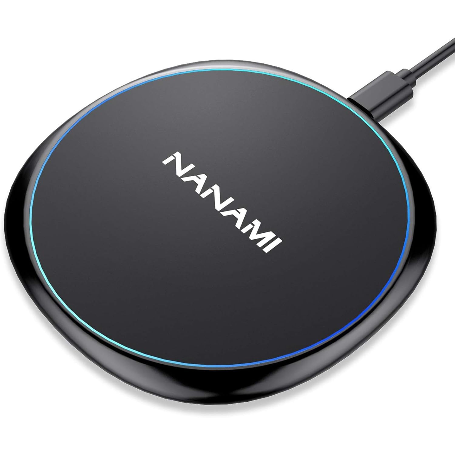 NANAMI Fast Wireless Charger, 15W Max Qi Charging Pad for iPhone 16/15 Pro Max/14 Plus/13/12 Mini/11/XR/XS/X/8, Black