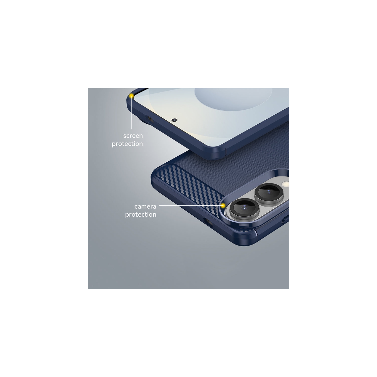 Étui en métal brossé noir de PANDACO pour Galaxy S25 Edge de Samsung