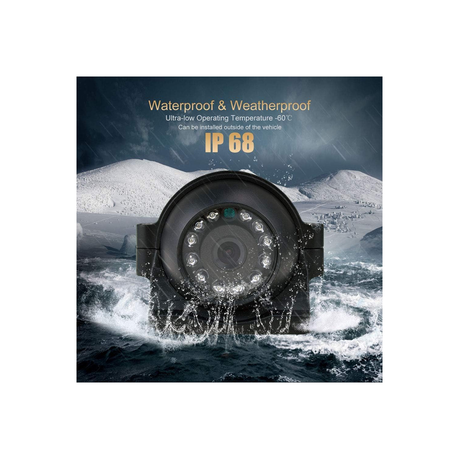 Caméra latérale haute définition à l'épreuve des explosions AHD étanche et résistant aux chocs Surveillance d'inversion d'angle mort Caméra de camion