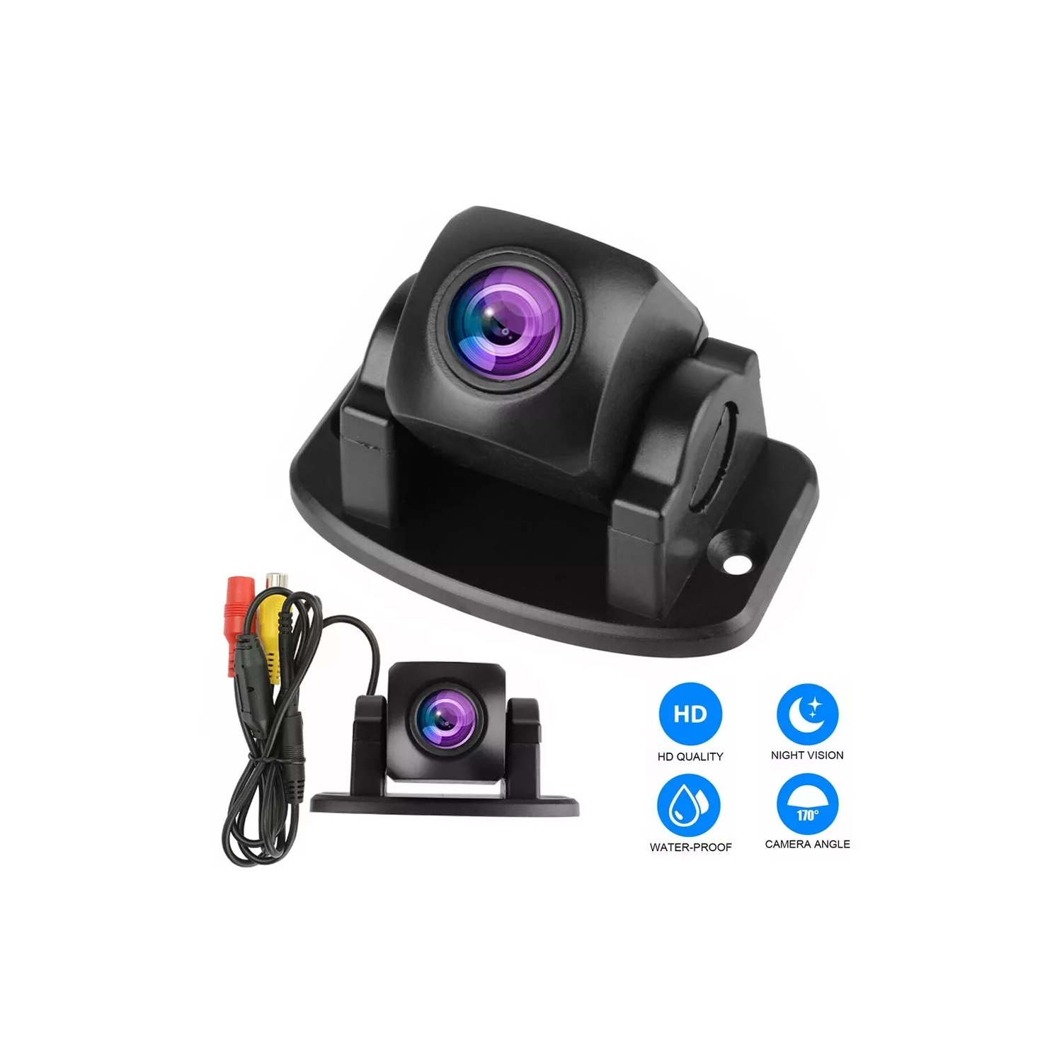 Caméra de recul de voiture 170° Comète Vision nocturne Caméra de recul Ultra HD Caméra de voiture Fonction de commutation double