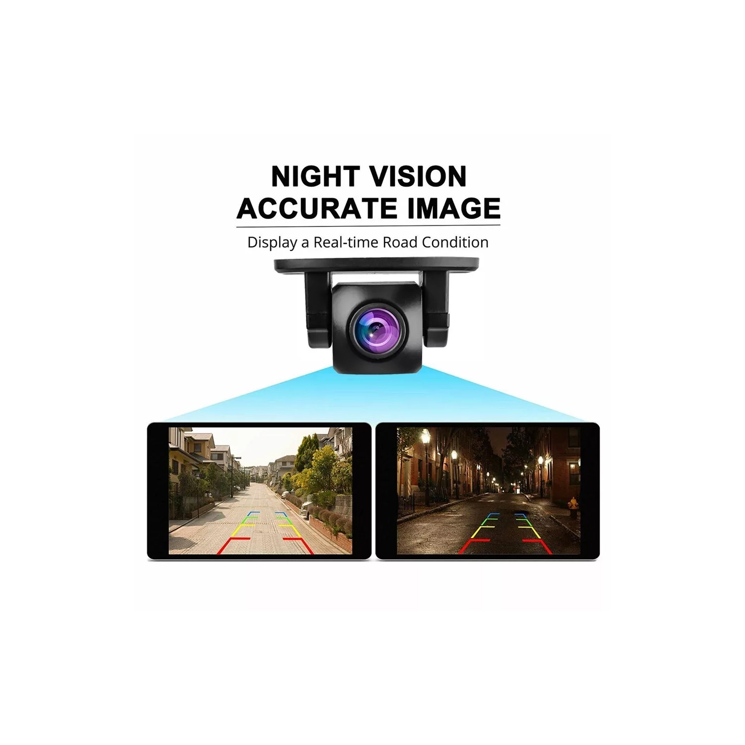 Caméra de recul de voiture 170° Comète Vision nocturne Caméra de recul Ultra HD Caméra de voiture Fonction de commutation double