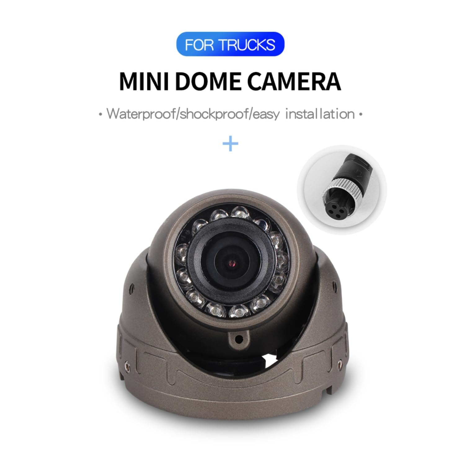 Caméra de surveillance mobile&nbsp;: HD intégrale 1080p, vision nocturne infrarouge, étanche et antichoc, plus audio | Sécurité accrue du véhicule!