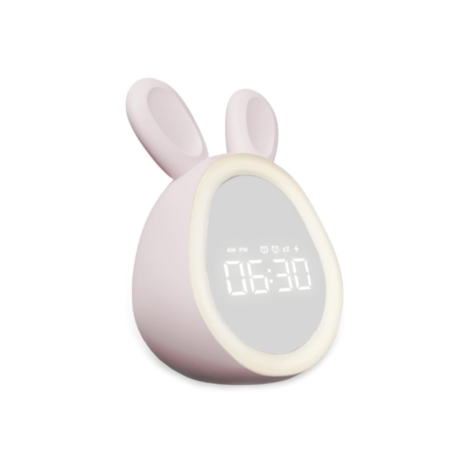 Cartoon rabbit alarm clock student electronic digital cute time rabbit smart plastic alarm clock with night light