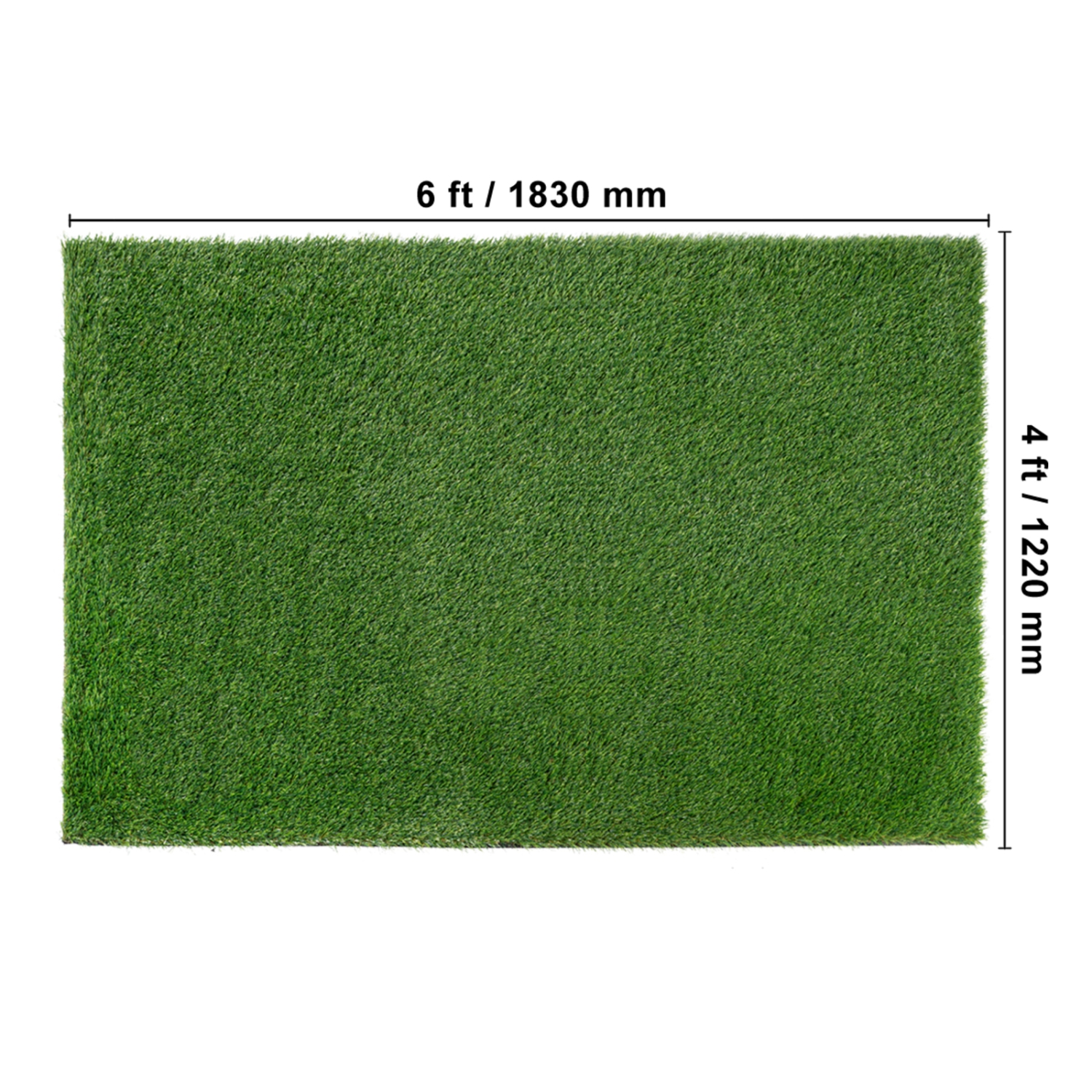 4 pelouse artificielle VEVOR 6&nbsp;pi, gazon vert, tapis de jardin extérieur de 1,38&nbsp;po, décoration de pelouse intérieure à usages multiples,